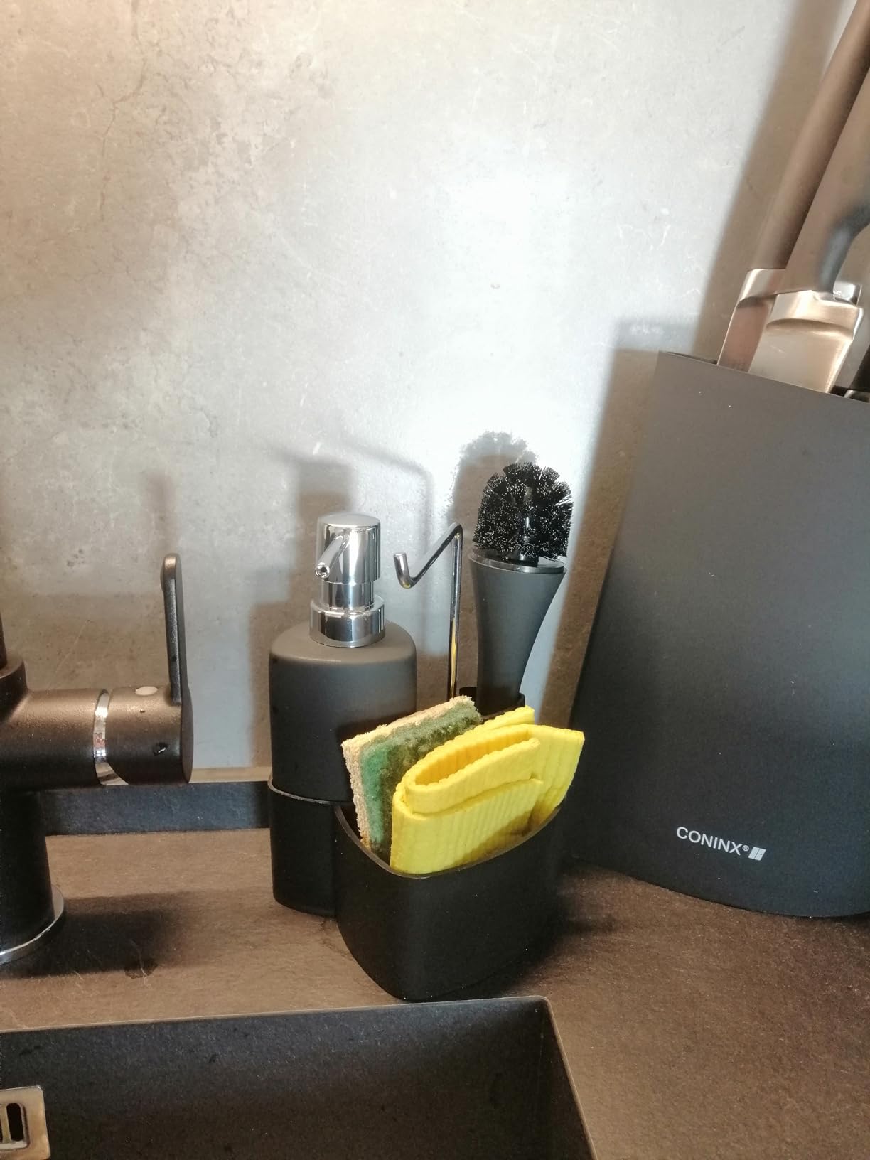 Wenko Empire Set Lavapiatti Ceramica Nero 0,25 l