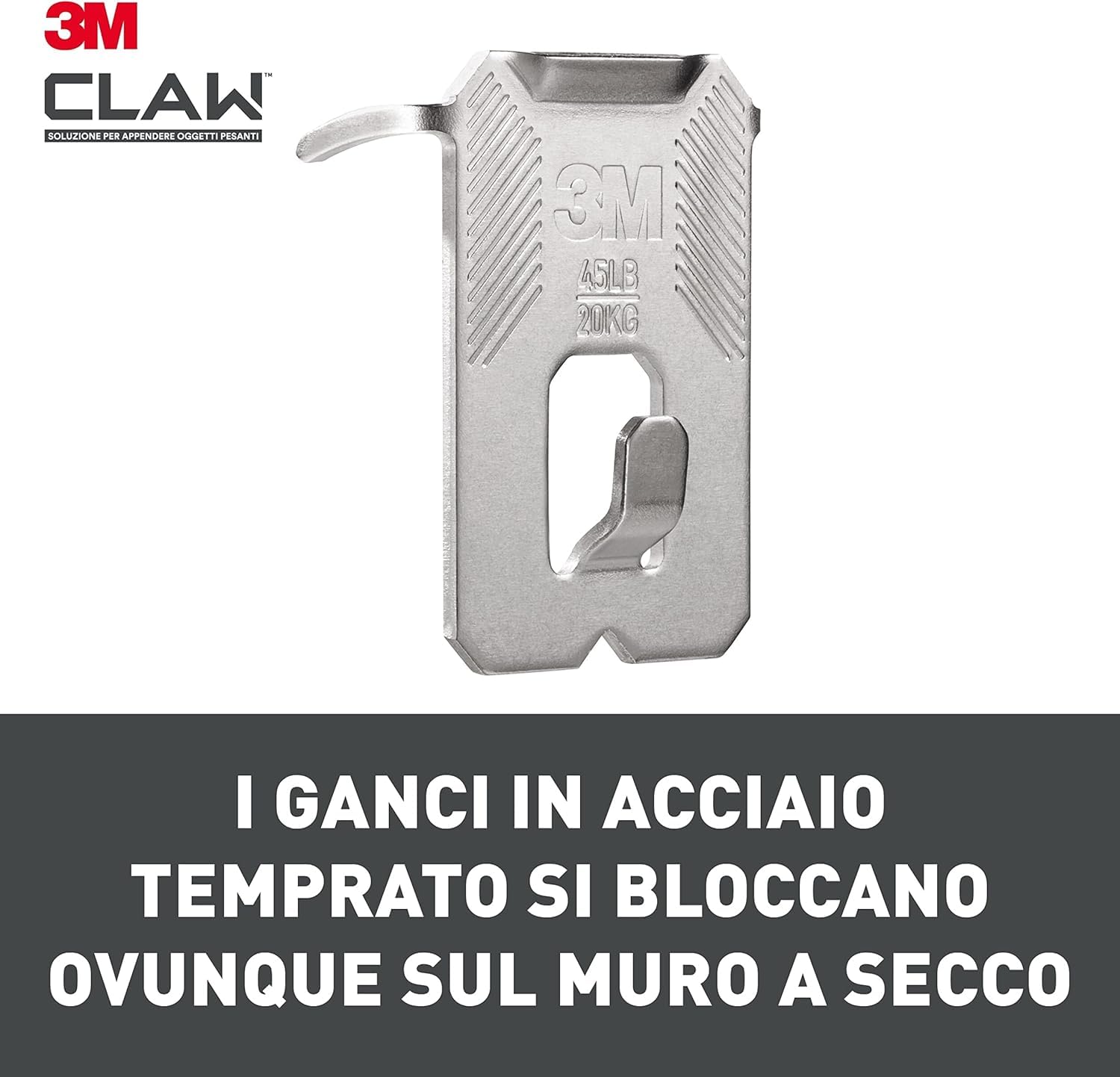 Command 3M Claw Ganci Cartongesso 6 Pezzi 20 kg