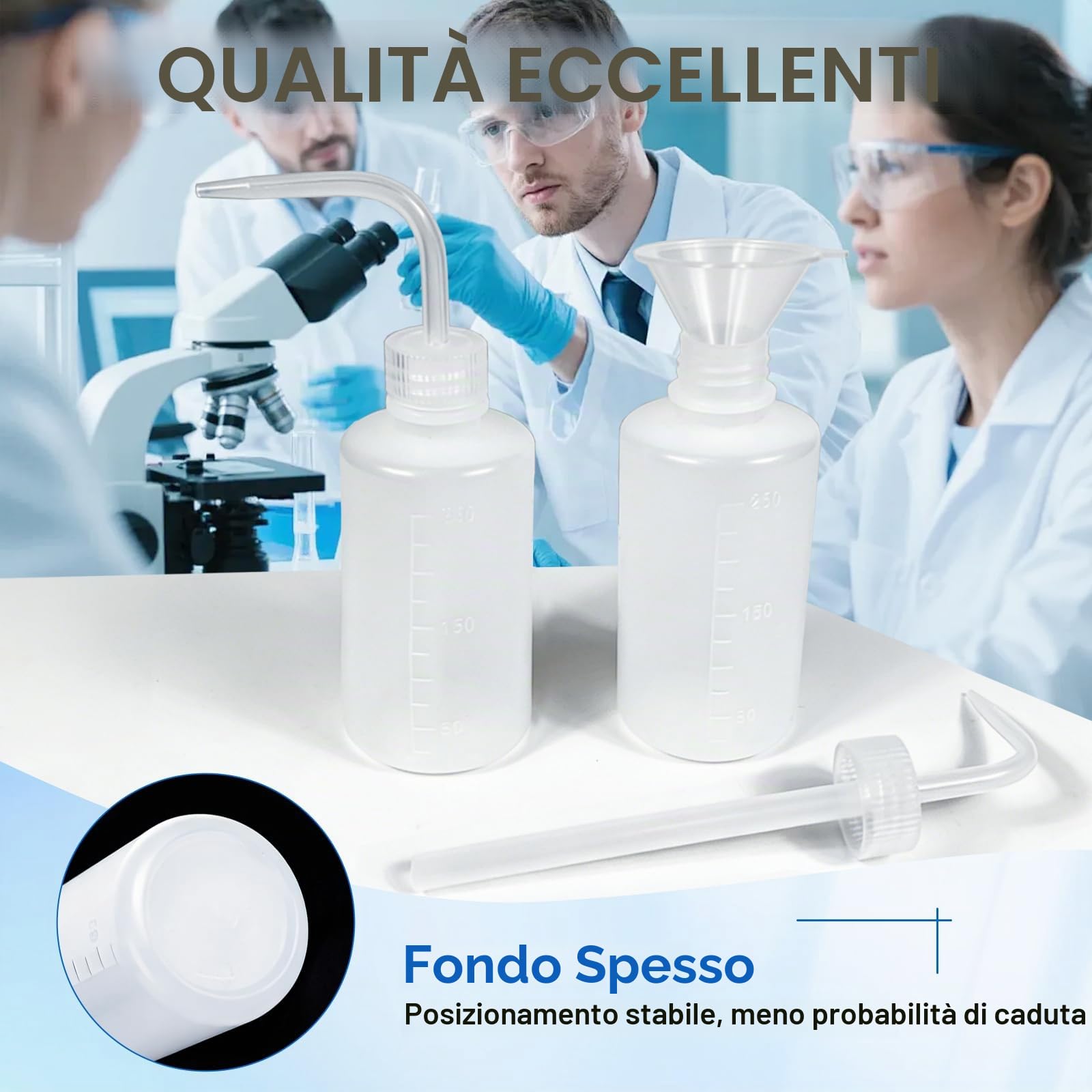 Quelcc Flaconi Spremere 250 ml 3 Pezzi con Imbuti
