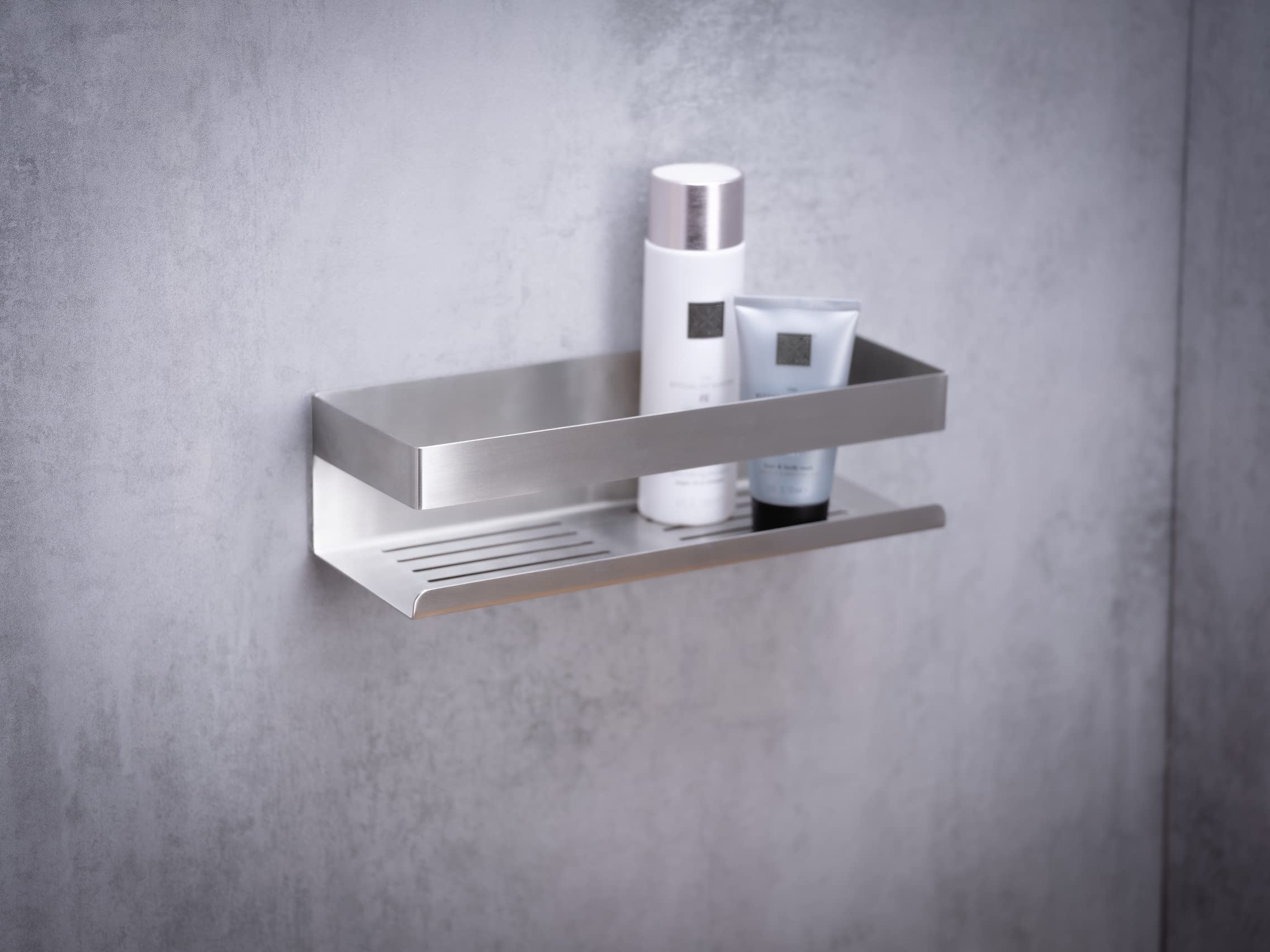 Wenko Turbo-Loc Genova mensola bagno inox opaco 30 cm