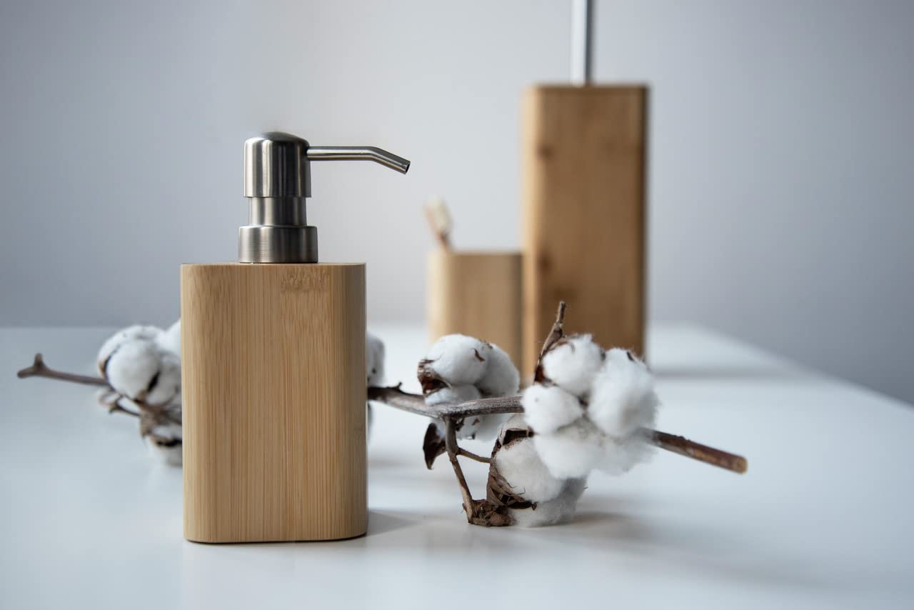 Wenko Bambusa Set WC scopino bagno bambù naturale