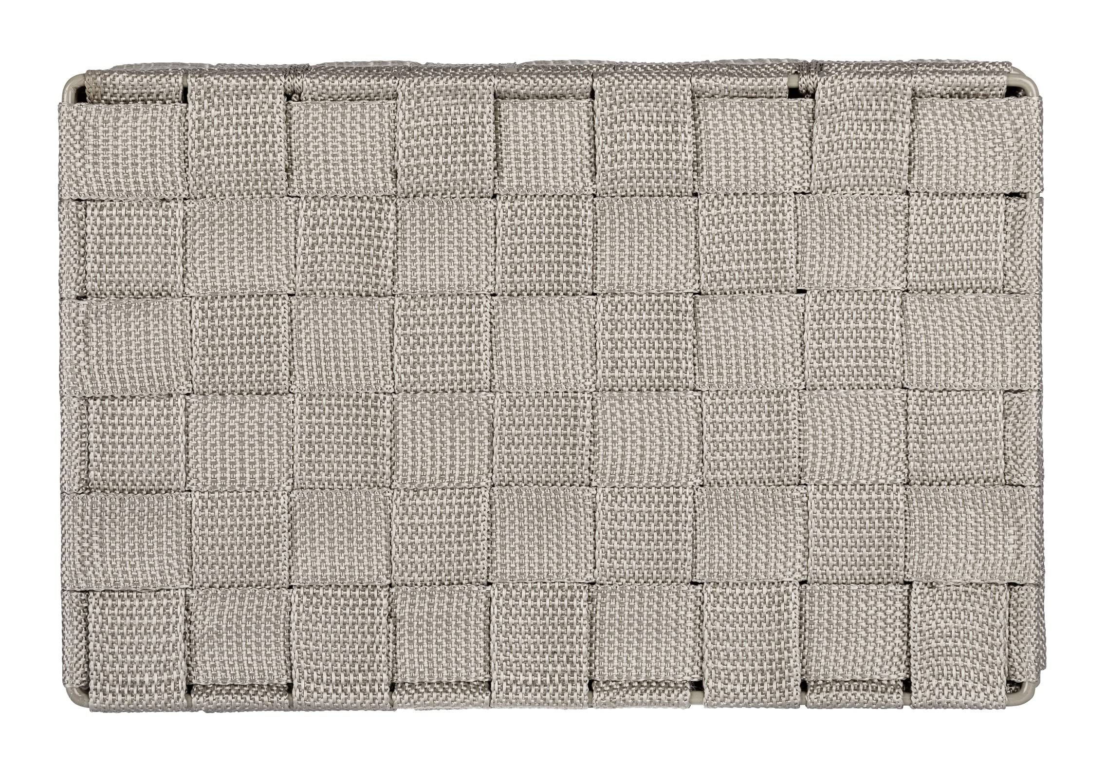 Wenko Adria organizer piccolo taupe con coperchio intrecciato