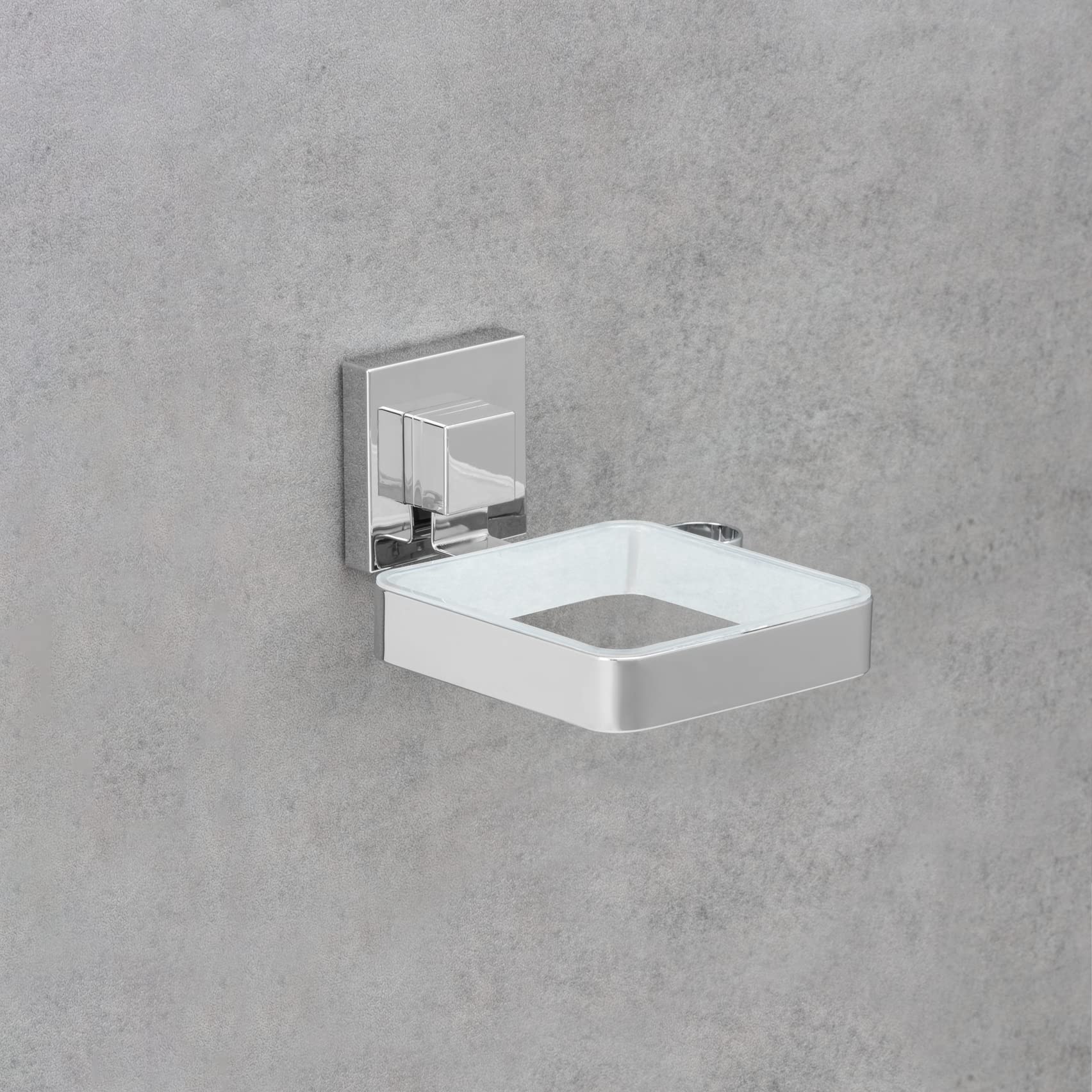 Wenko Vacuum-Loc Quadro portaphon acciaio inox senza forare