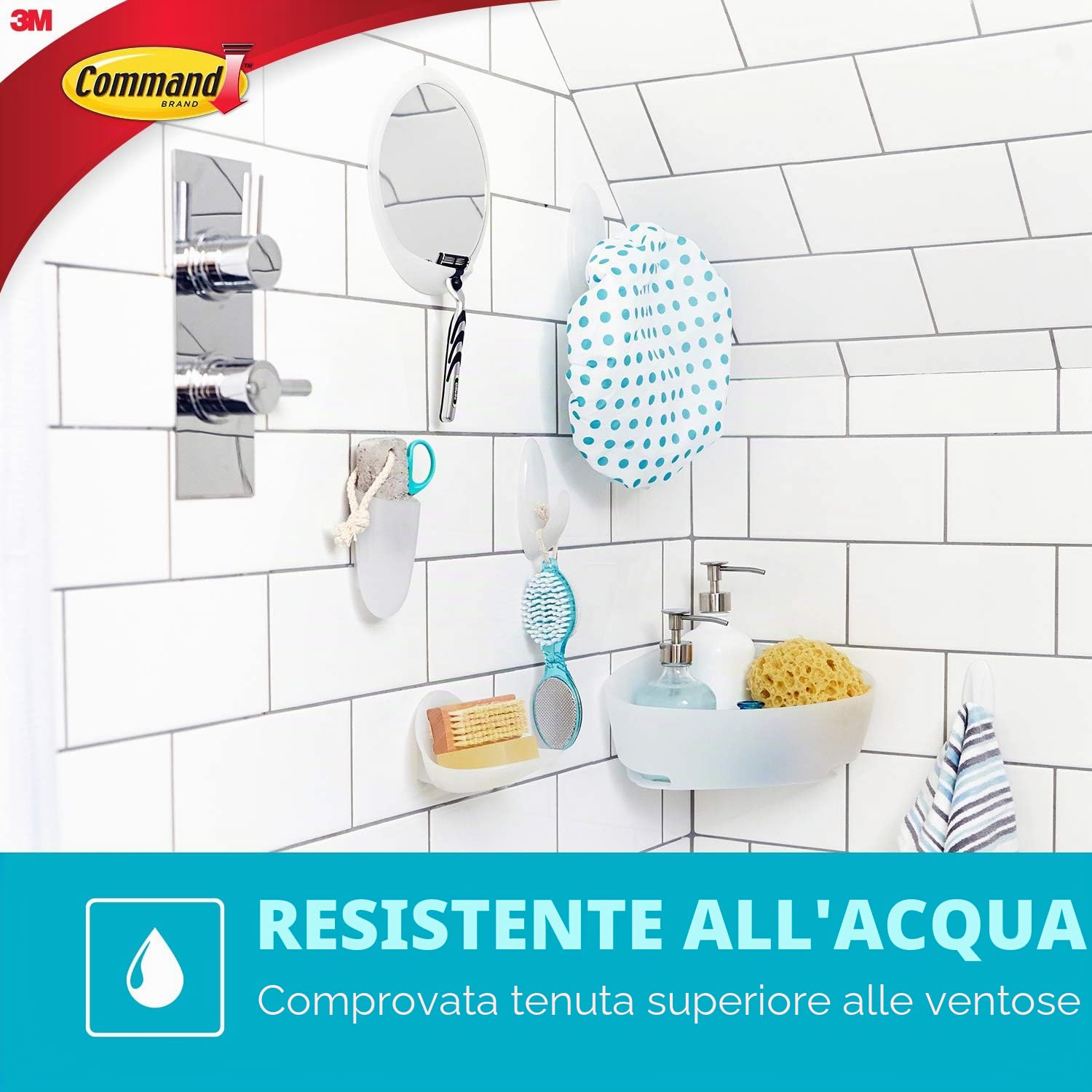 Command gancio bagno grande bianco standard