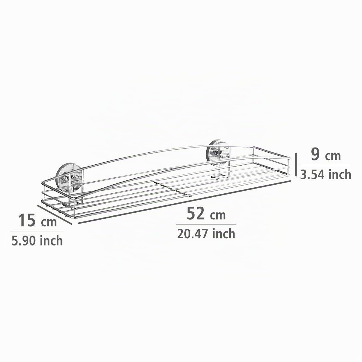 Wenko Milazzo Maxi mensola bagno bianca 52 cm
