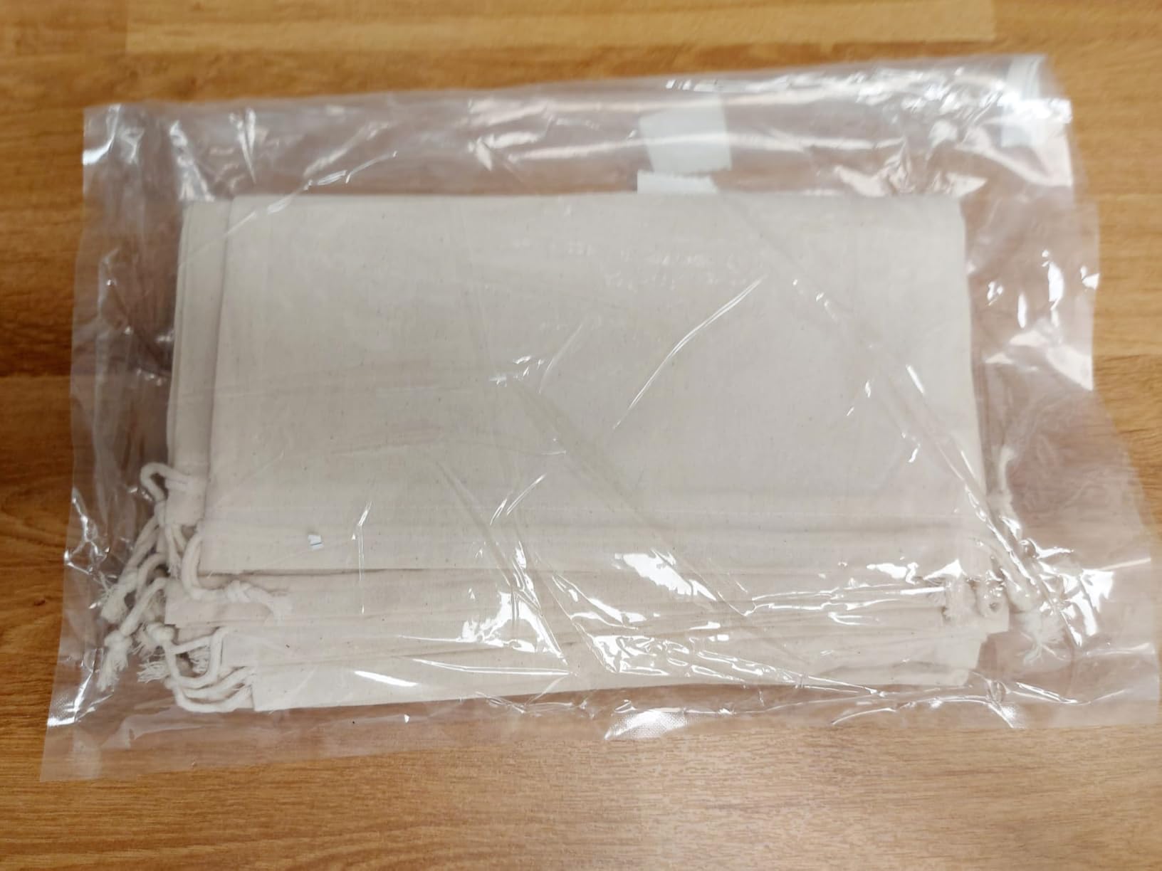 Quelcc Stoffa Sacchetti Cotone 25x30 cm Set 8 Pezzi Naturali