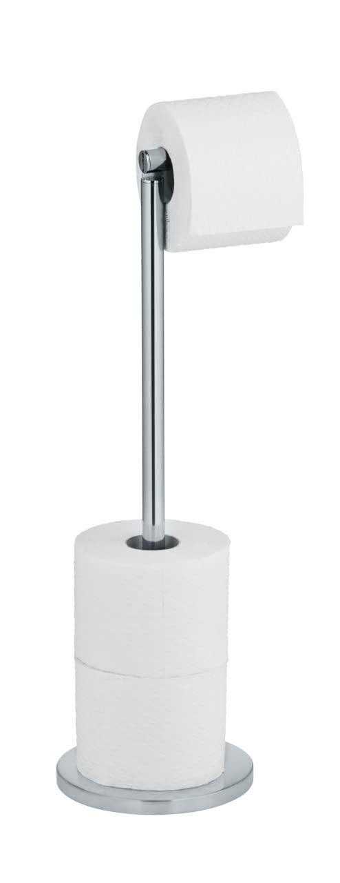Wenko 2 in 1 portarotolo da terra acciaio lucido 55 cm