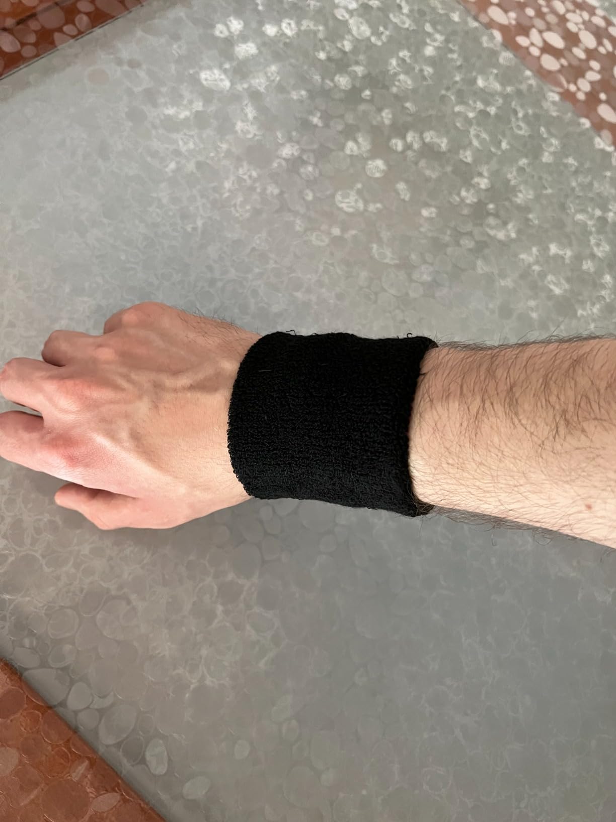 Quelcc Polsini Tergisudore Nero 2 Pezzi Cotone