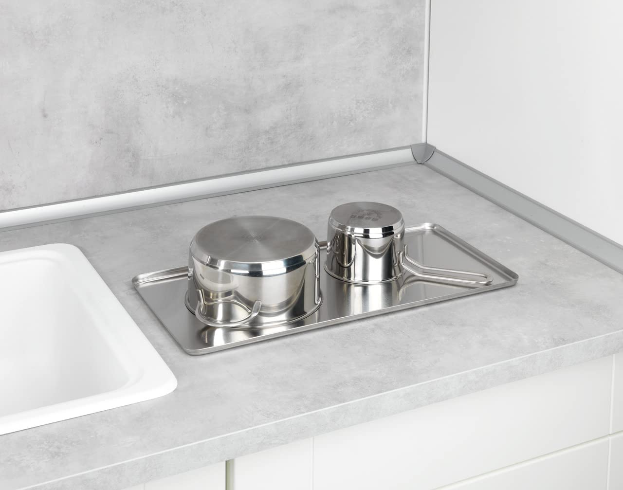 Wenko Exclusiv Duo 2329100 scolapiatti inox 49x33 cm