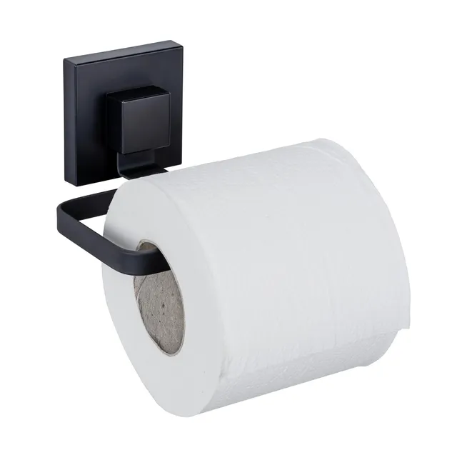 Wenko Vacuum-Loc Quadro portarotolo carta igienica nero