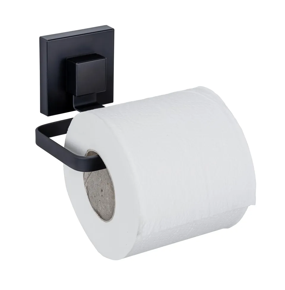 Wenko Vacuum-Loc Quadro portarotolo carta igienica nero