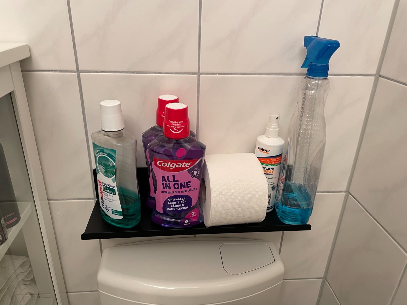 Wenko Jet M mensola parete 40 cm nera senza forare