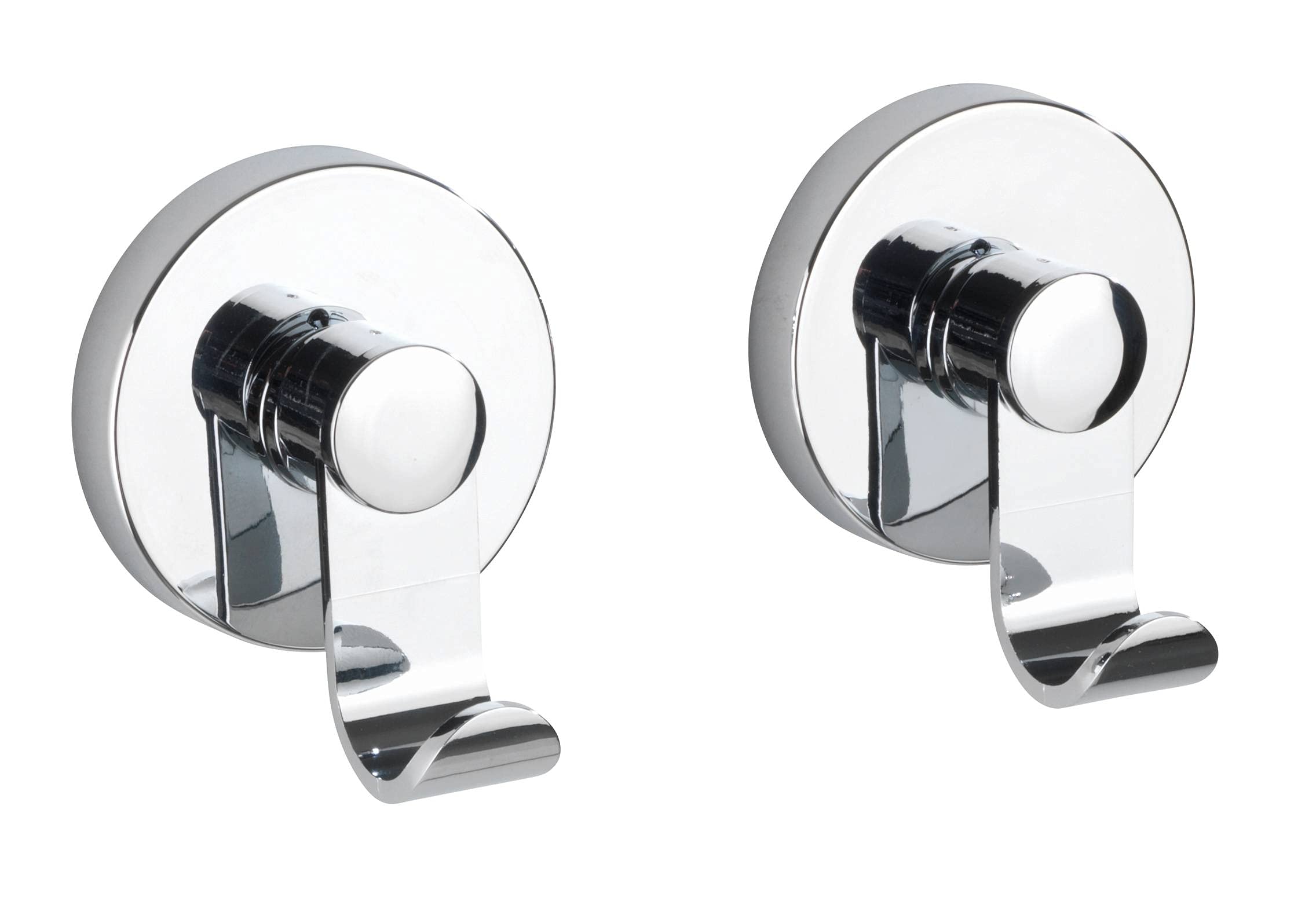 Wenko Vacuum-Loc ganci parete cromo set 2 pezzi senza forare