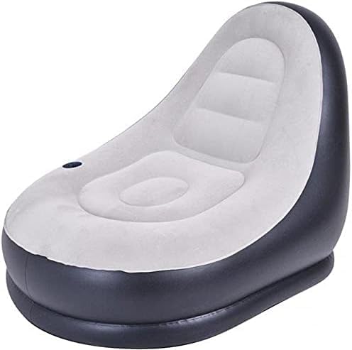 Cecaro Group Poltrona Gonfiabile Grigia PVC con Pouf 125 cm