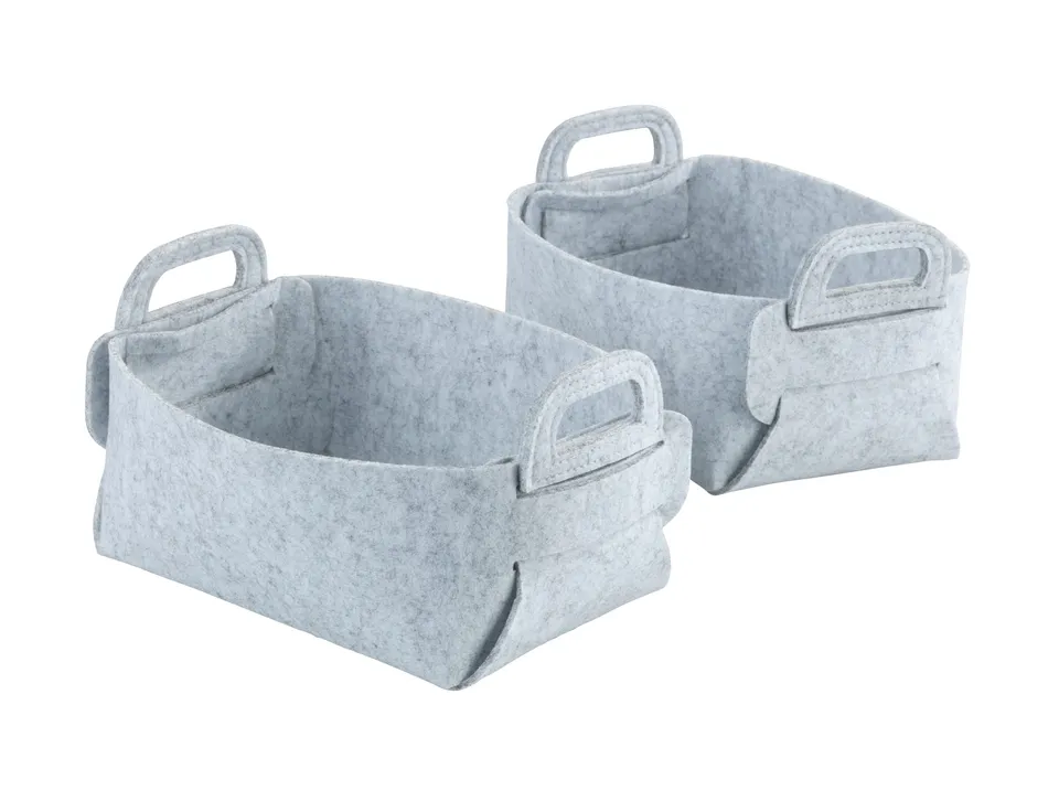Wenko Nina S cestello feltro grigio chiaro 2 pezzi pieghevole
