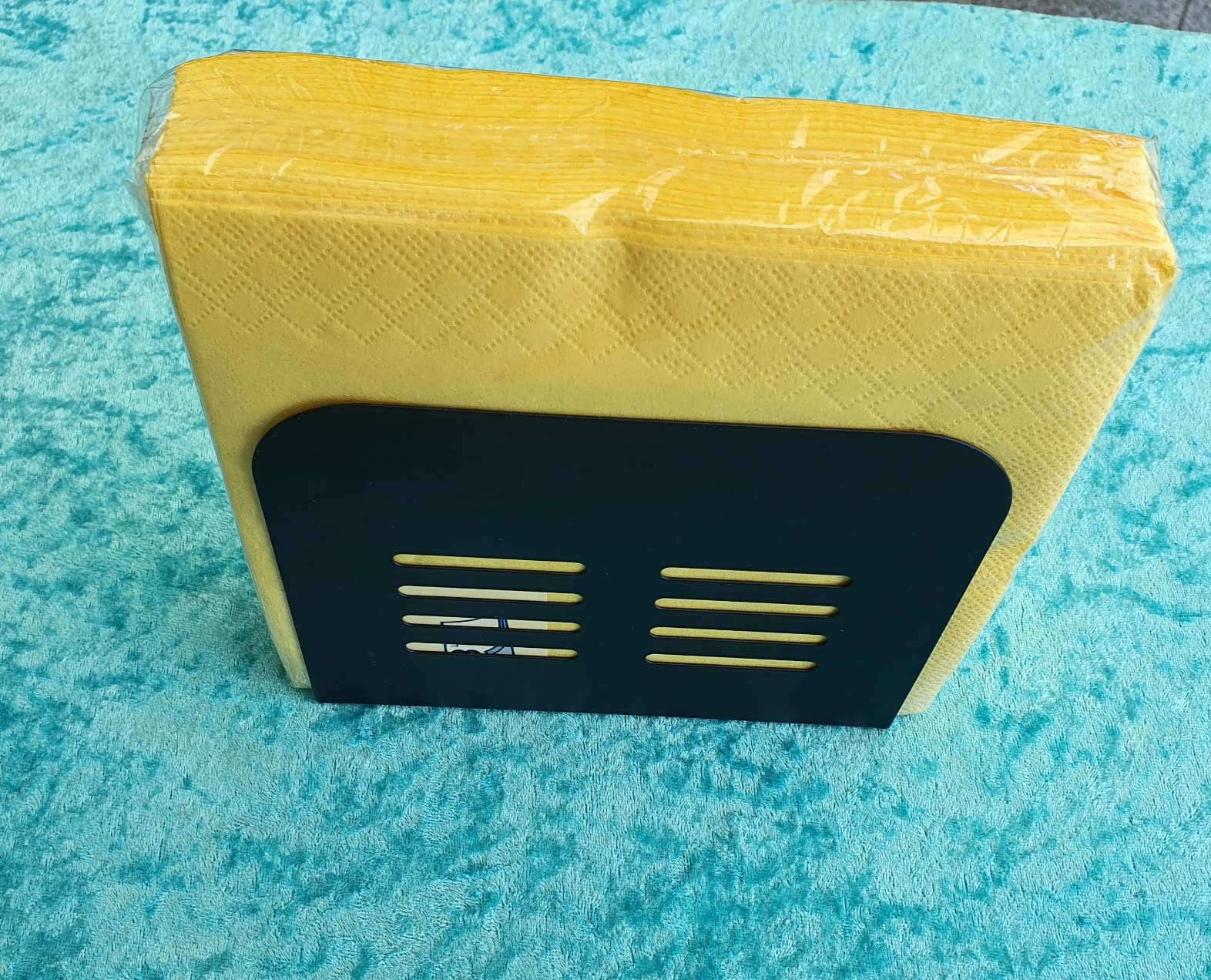 Wenko Baco Portatovaglioli 15x12,5x4 cm Nero Metallo