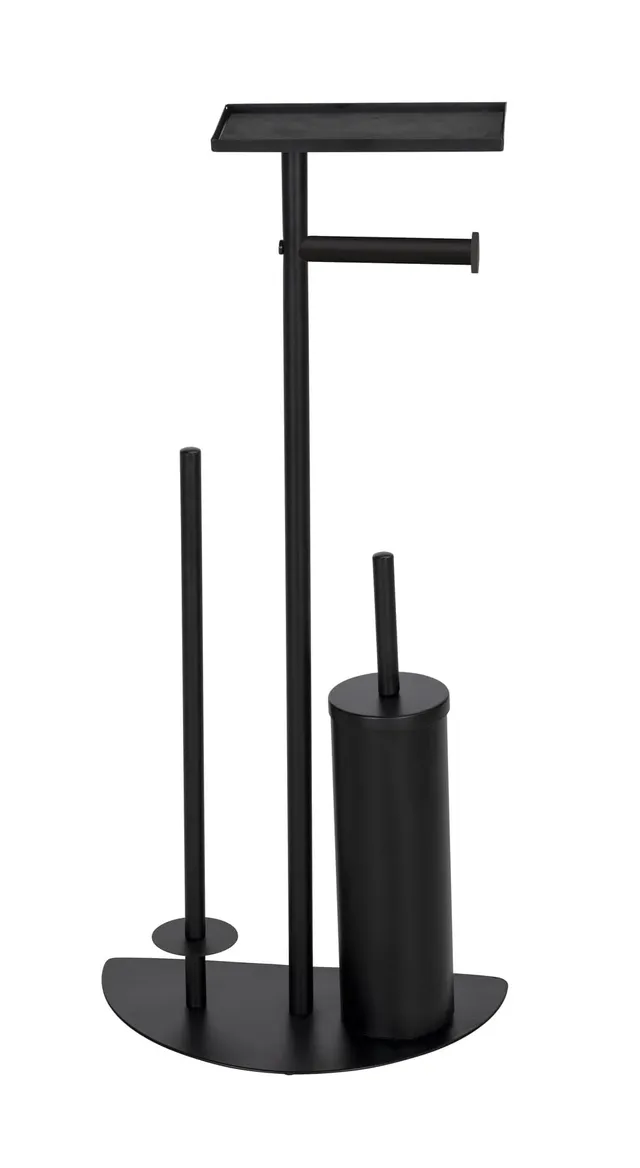 Wenko Cosenza Neo piantana WC 4 in 1 nera con ripiano