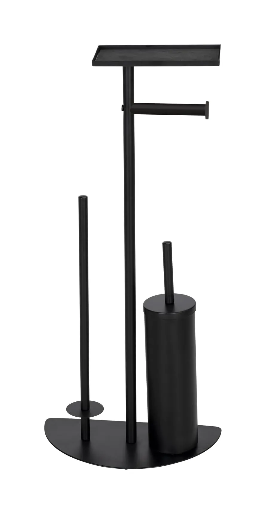 Wenko Cosenza Neo piantana WC 4 in 1 nera con ripiano