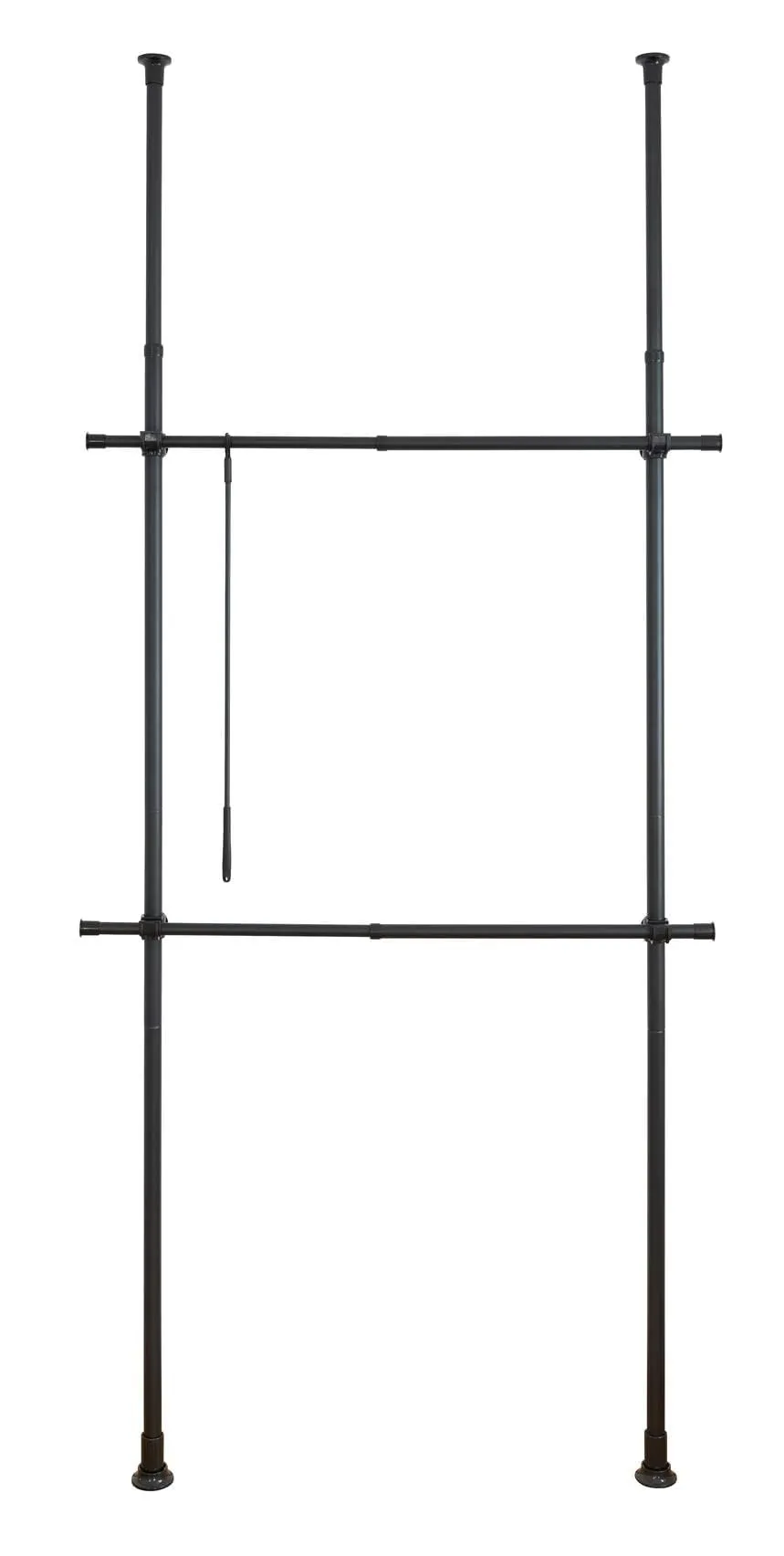 Wenko Herkules Basic Guardaroba Telescopico Nero 120 cm