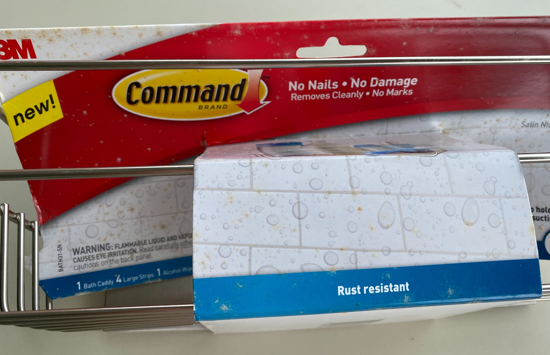 Command Cestello Bagno Doccia Nichel Satinato 4 strisce