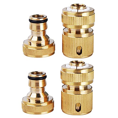 Lxoraziy Adattatore Rubinetto 1/2 Raccordo Ottone 4 Pezzi