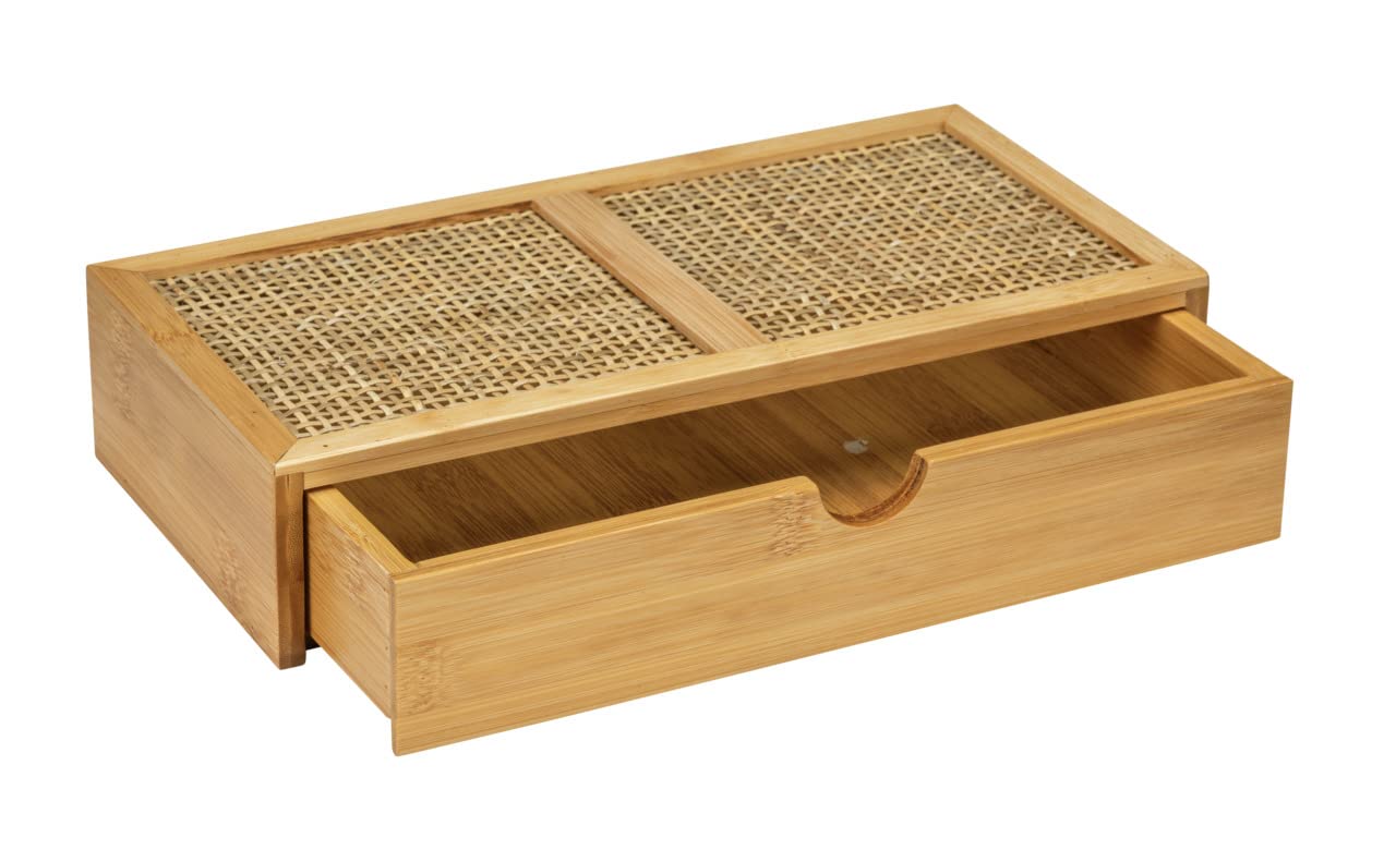 Wenko Allegre box bagno bambù rattan 28 cm