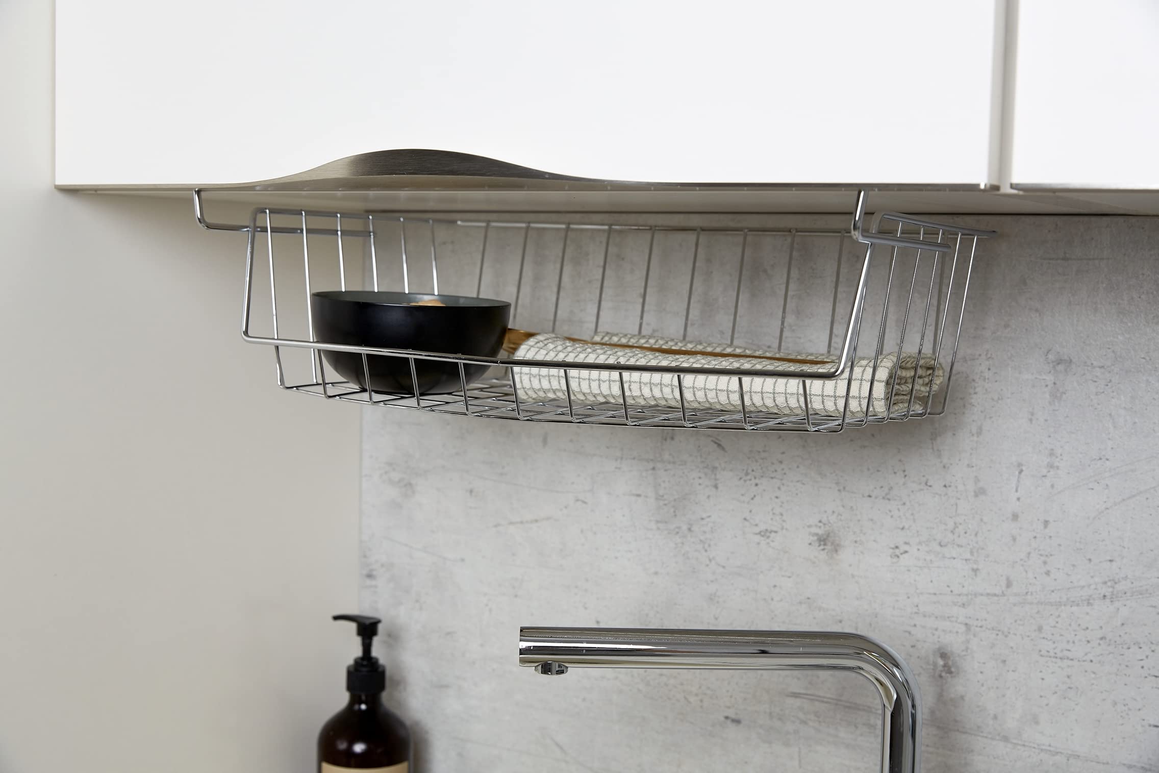 Wenko 2304100 Cesto Mensola Cromo 44 cm Antiscivolo