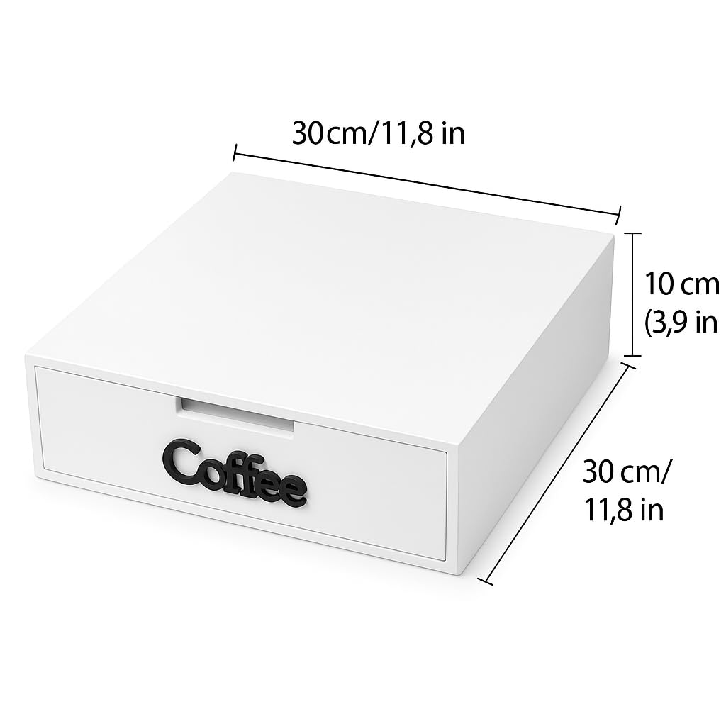 Cecaro Group Porta Cialde Coffee organizer legno bianco 30 cm