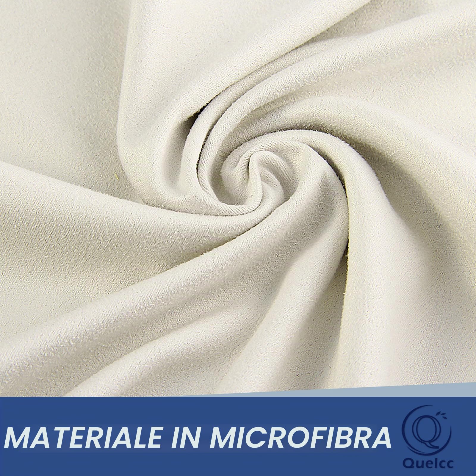 Quelcc Panni Microfibra Occhiali 12 Pezzi Blu Grigio 15x18