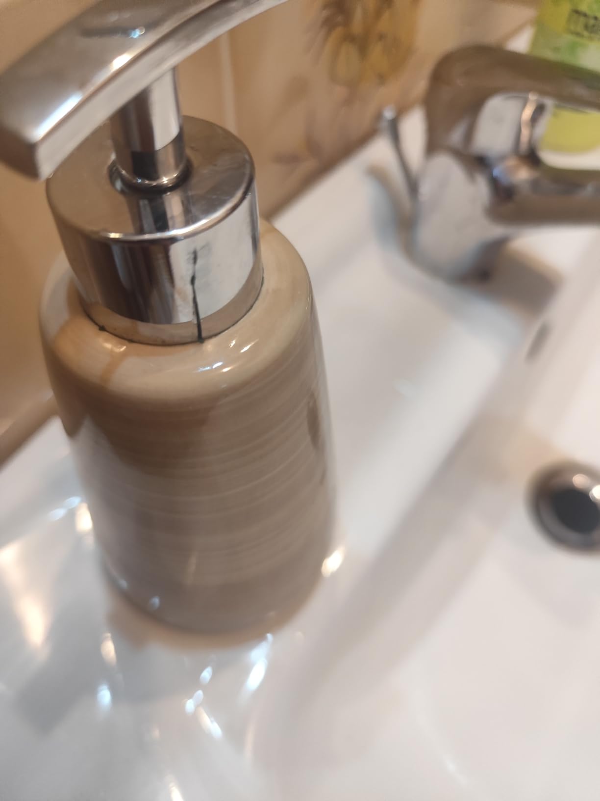 Wenko Pottery dispenser sapone ceramica petrolio 360 ml