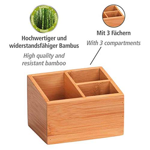 Wenko Terra organizer bambù 3 scomparti 12x8x9 cm marrone