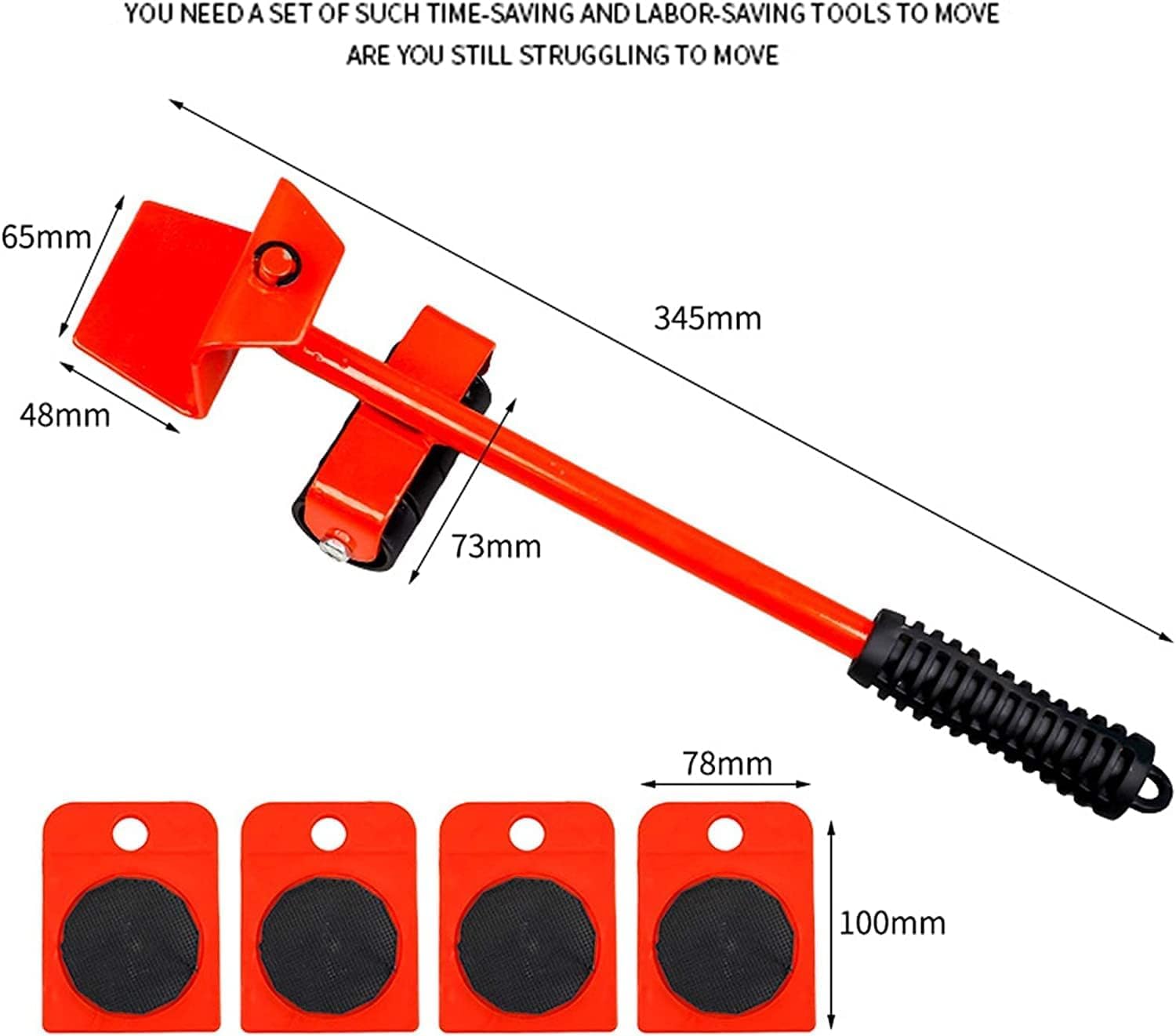 Cecaro Group kit spostamento mobili 150 kg antiscivolo