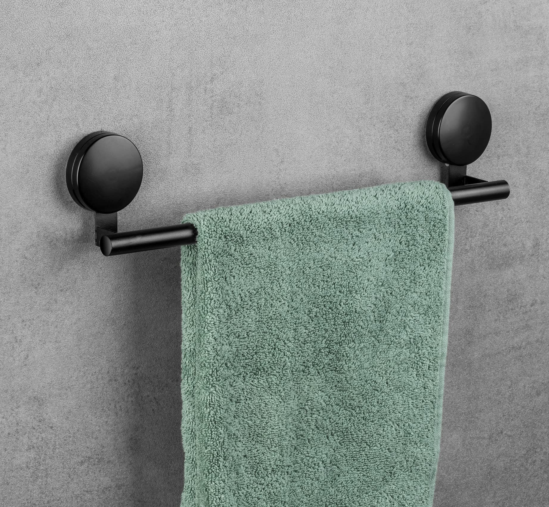Wenko Pavia Static-Loc Plus portasciugamani nero 41,5 cm