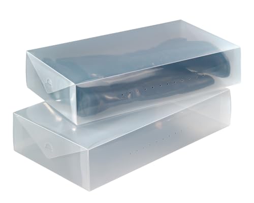 Wenko 6010100 contenitori per stivali trasparenti set 2 pezzi