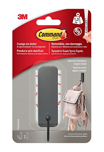 Command 17034B gancio adesivo nero 1,3 kg medium