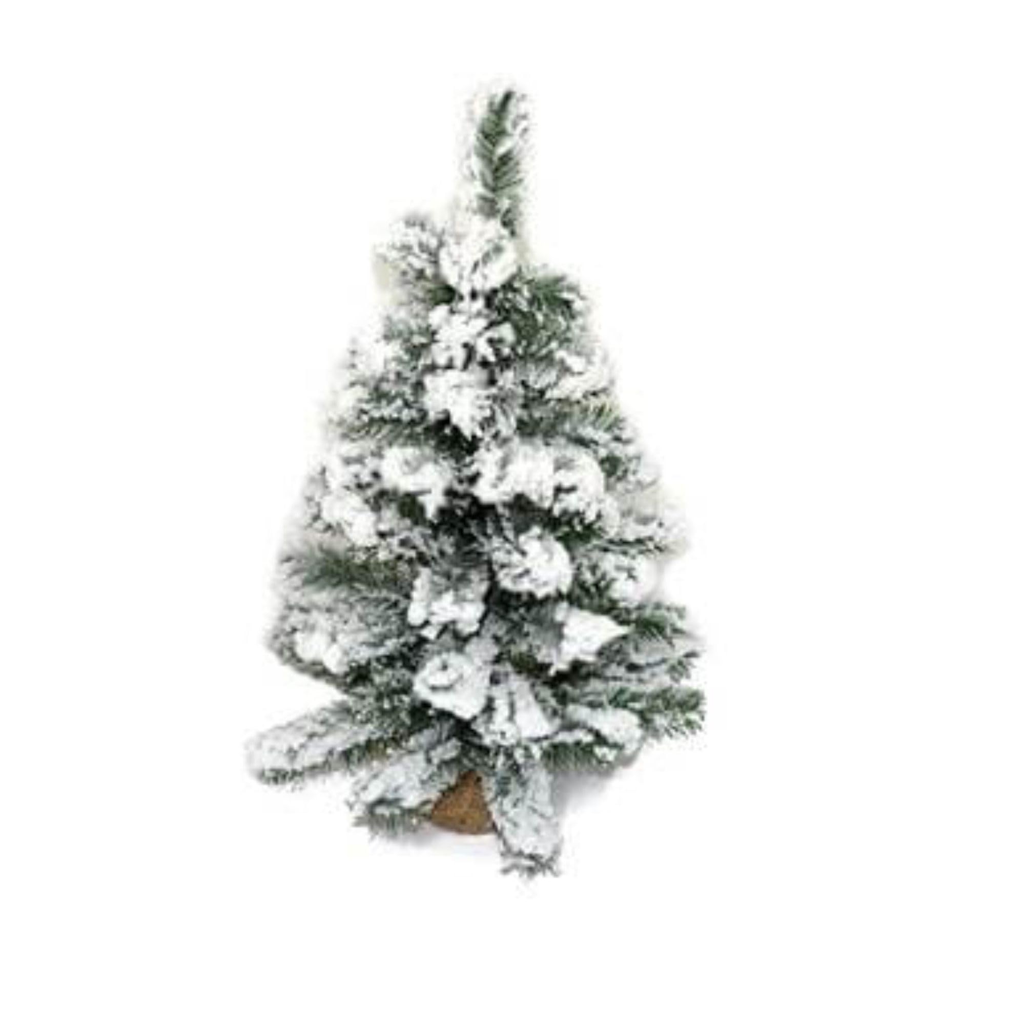Cecaro Group Albero Innevato 60 cm 60 Punte Base Juta