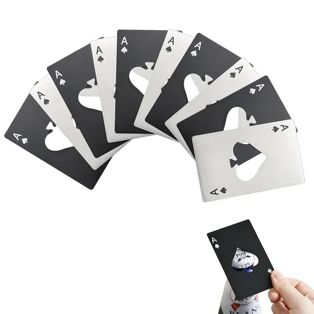 Lxoraziy apribottiglie acciaio asso picche set 10 pezzi nero