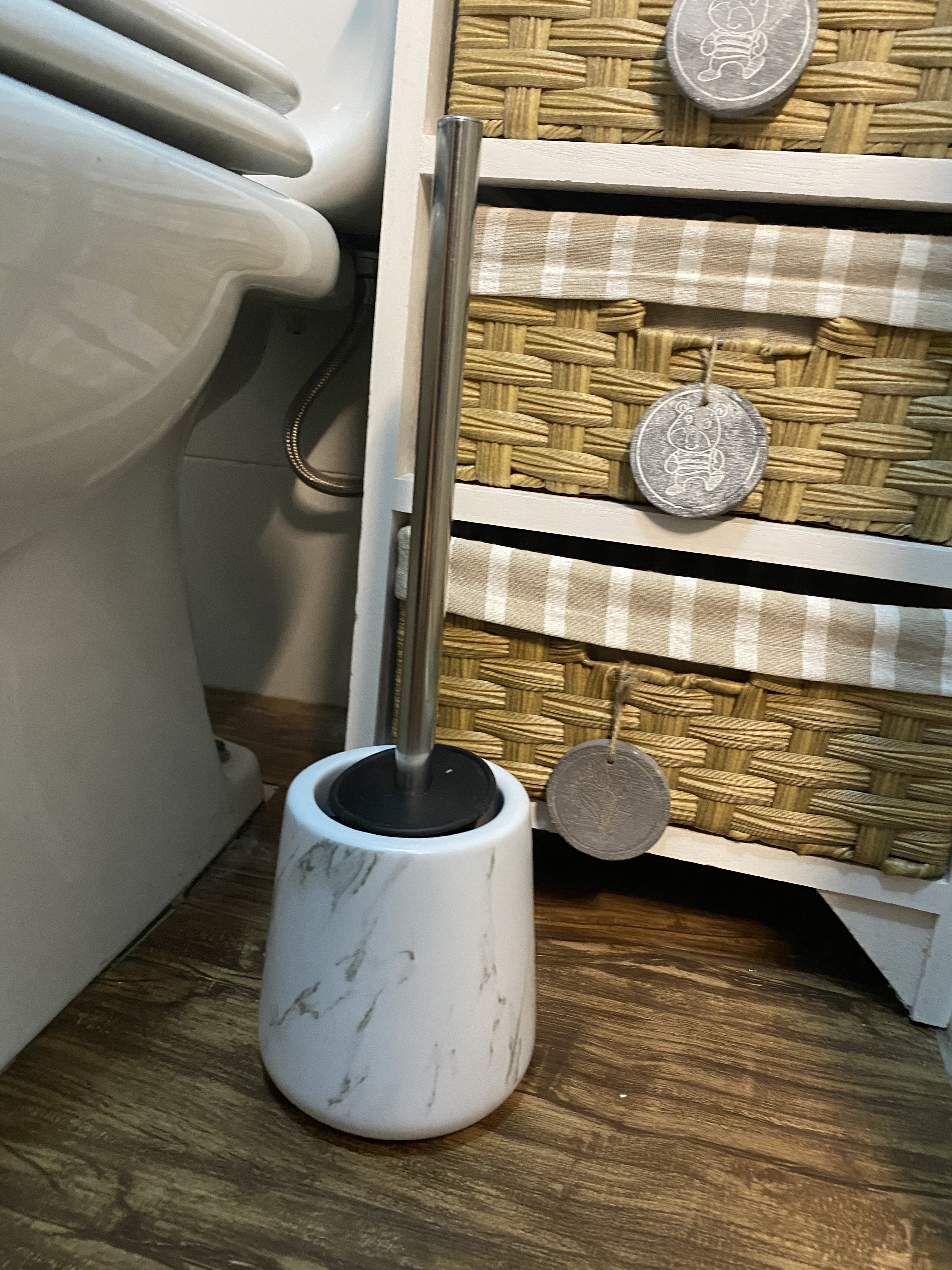 Wenko Adrada Portascopino WC Ceramica Bianco