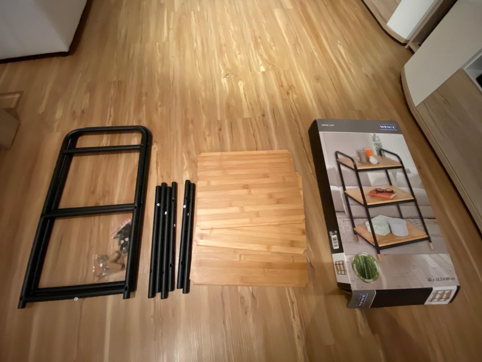 Wenko Loft Scaffale 4 Ripiani Bambù 42x94,5 cm