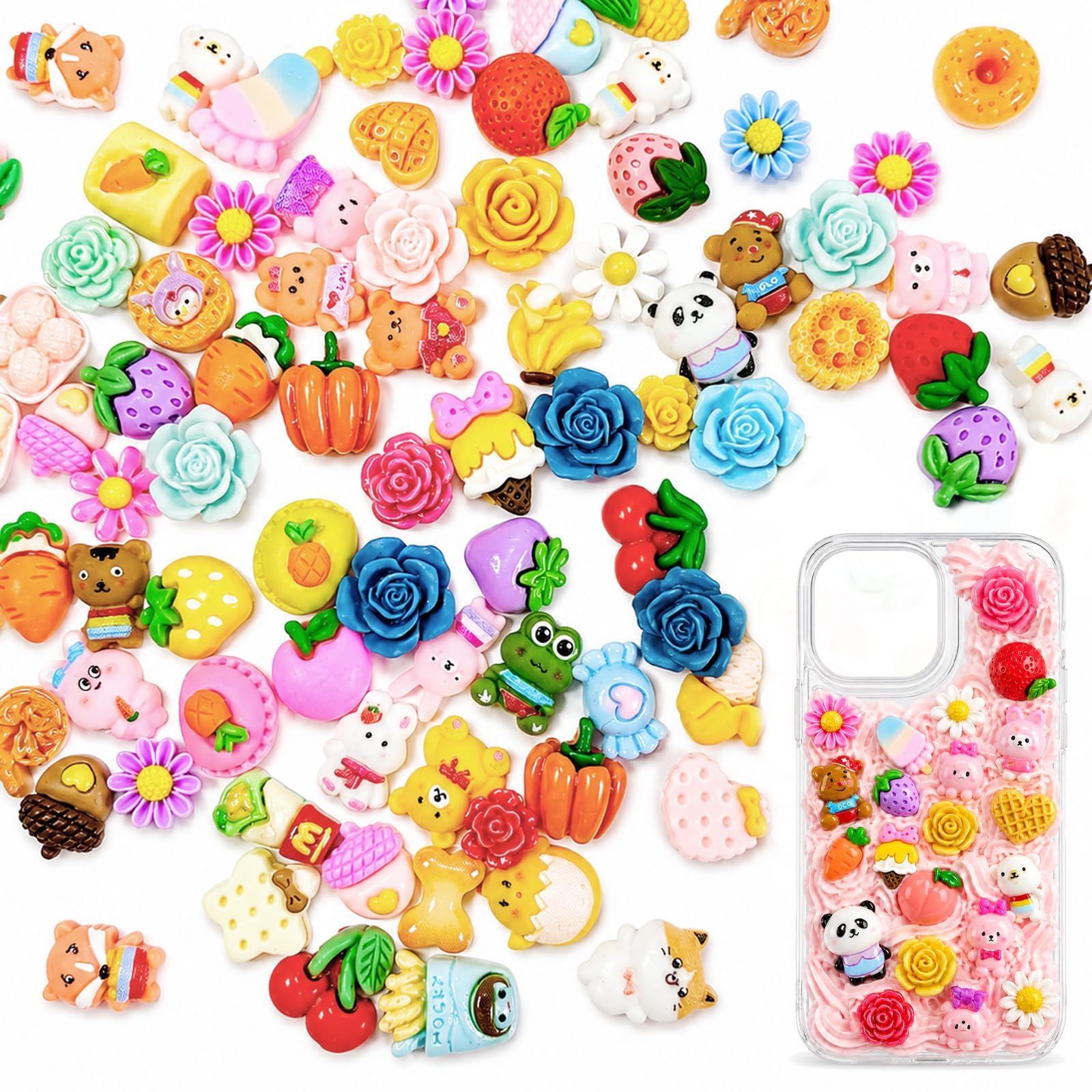 Quelcc Slime Charms Resina Colorati 100 Pezzi