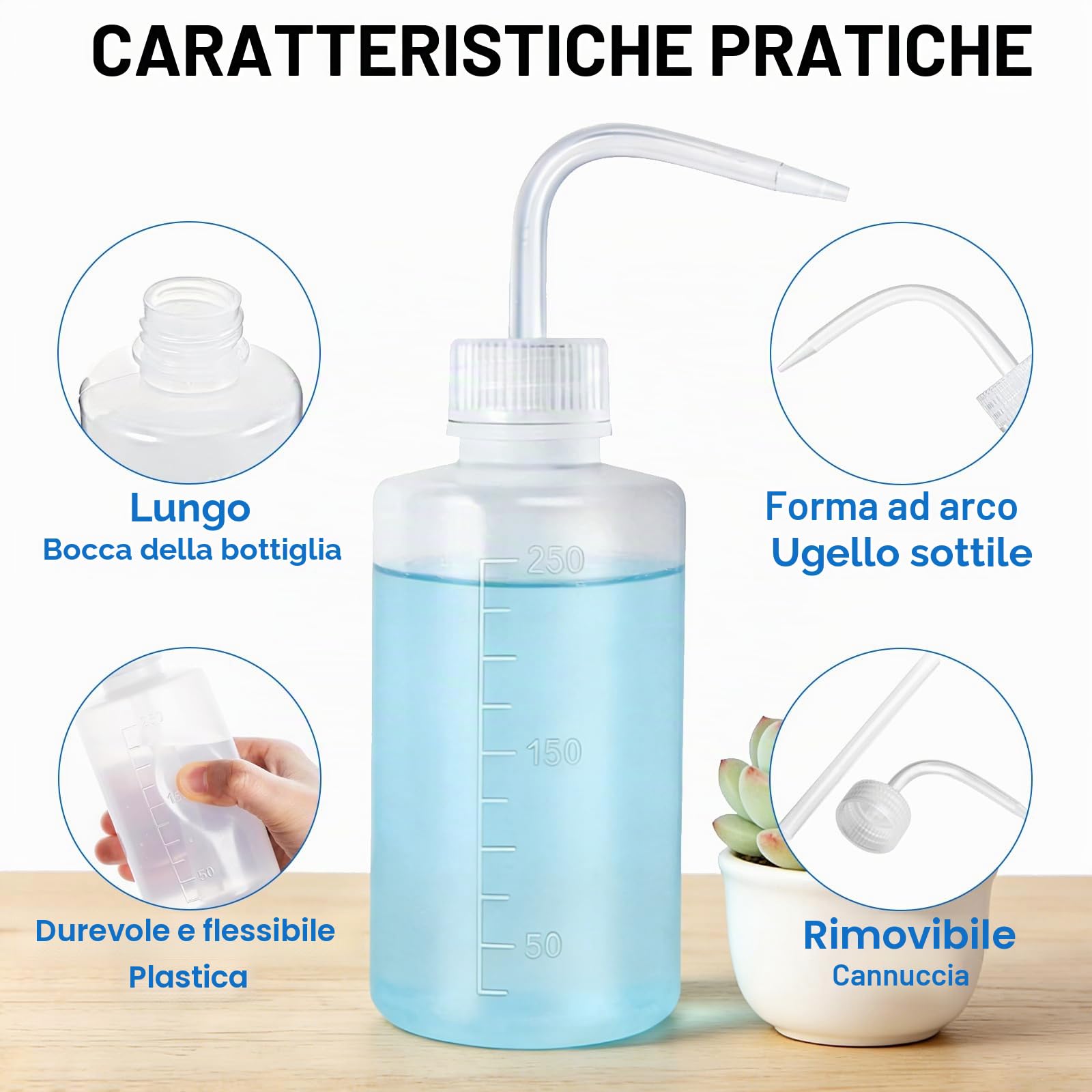 Quelcc Flaconi Spremere 250 ml 3 Pezzi con Imbuti