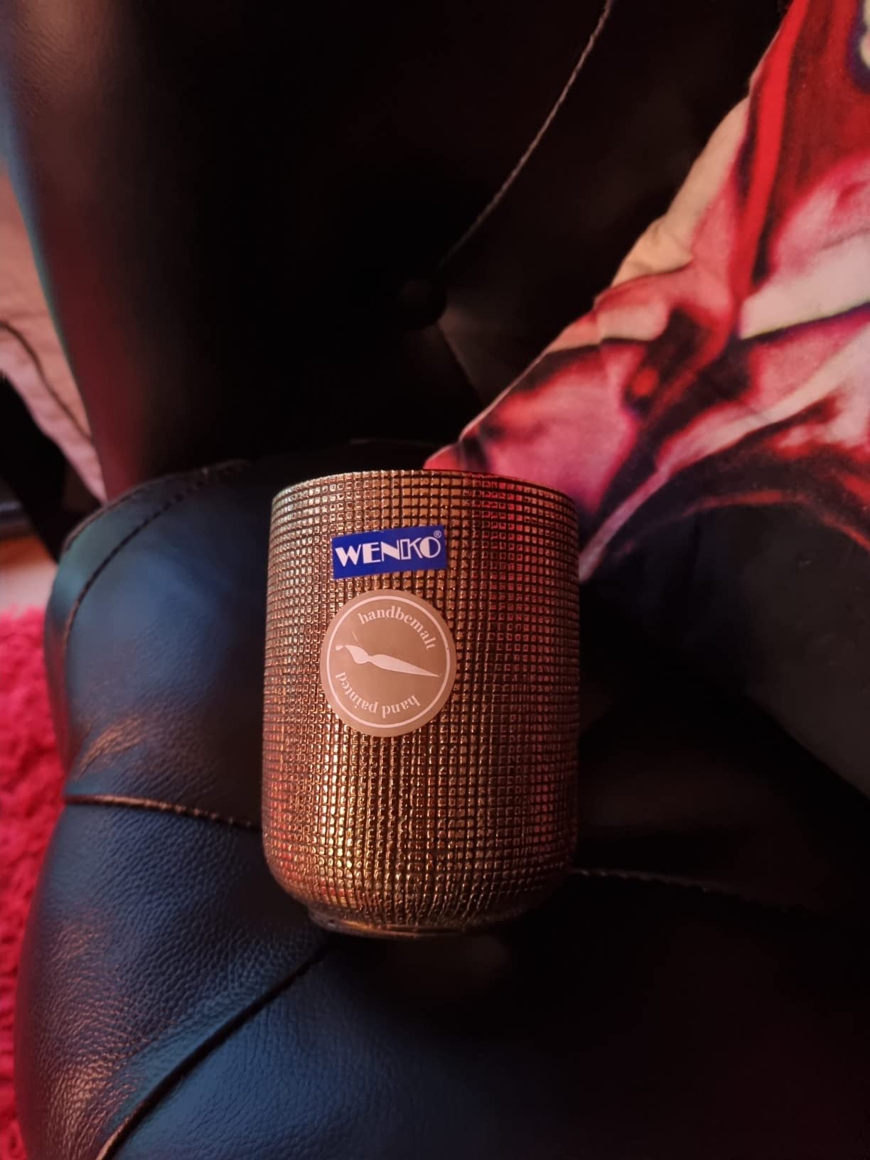 Wenko Rivara Bicchiere Portaspazzolini Ceramica Oro