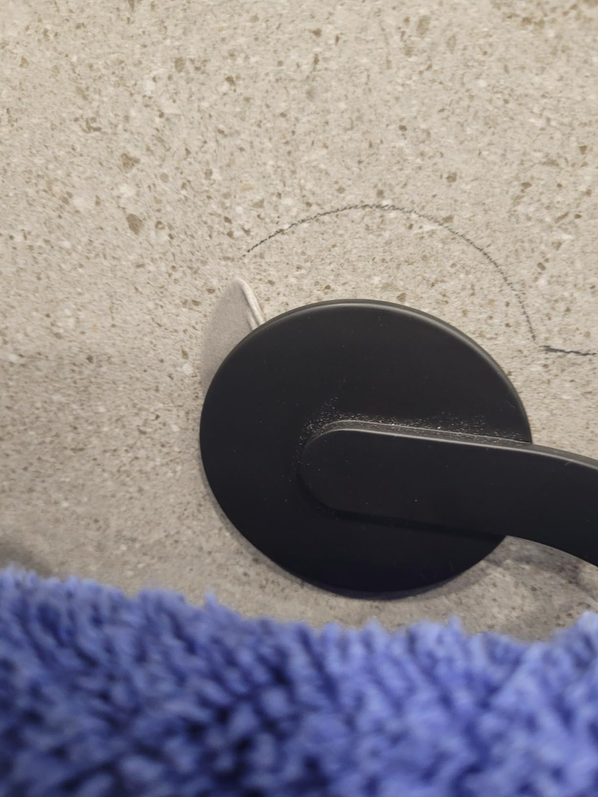 Wenko Bivio Turbo-Loc Uno Porta Asciugamani 40cm Nero Alluminio
