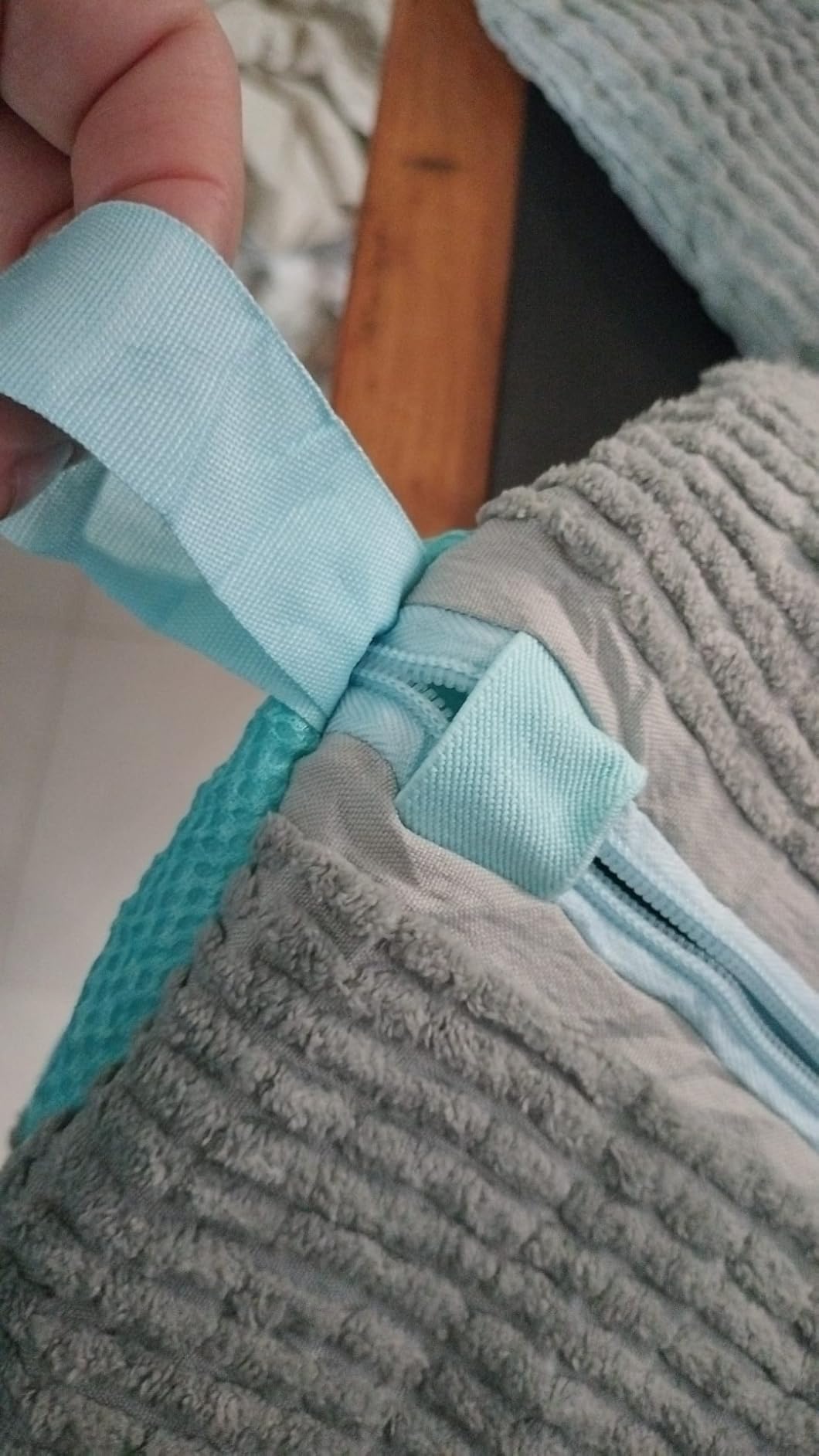 Quelcc Sacchetto Lavatrice Scarpe 2 Pezzi Grigio