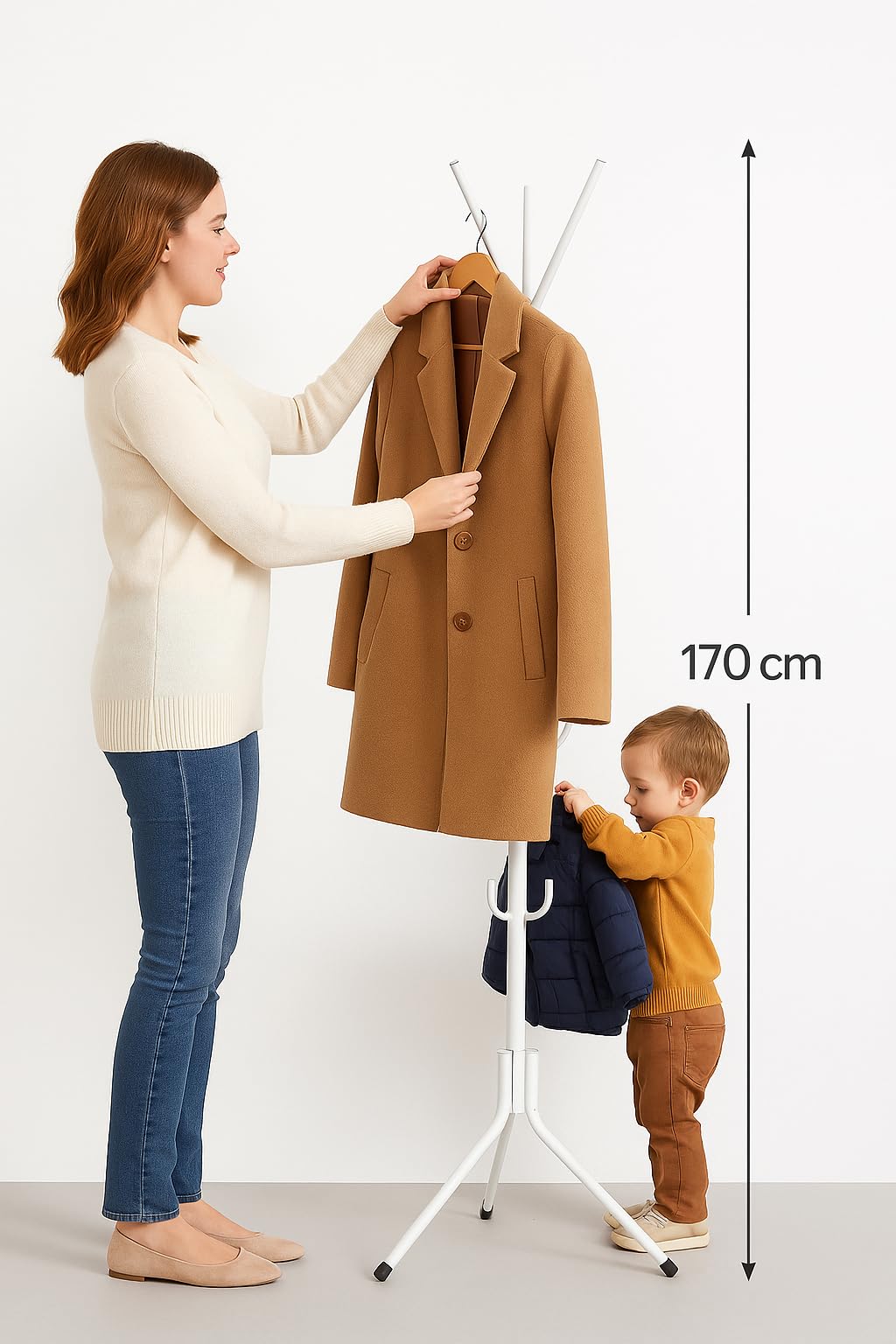 Cecaro Group Appendiabiti Terra attaccapanni alluminio 170 cm