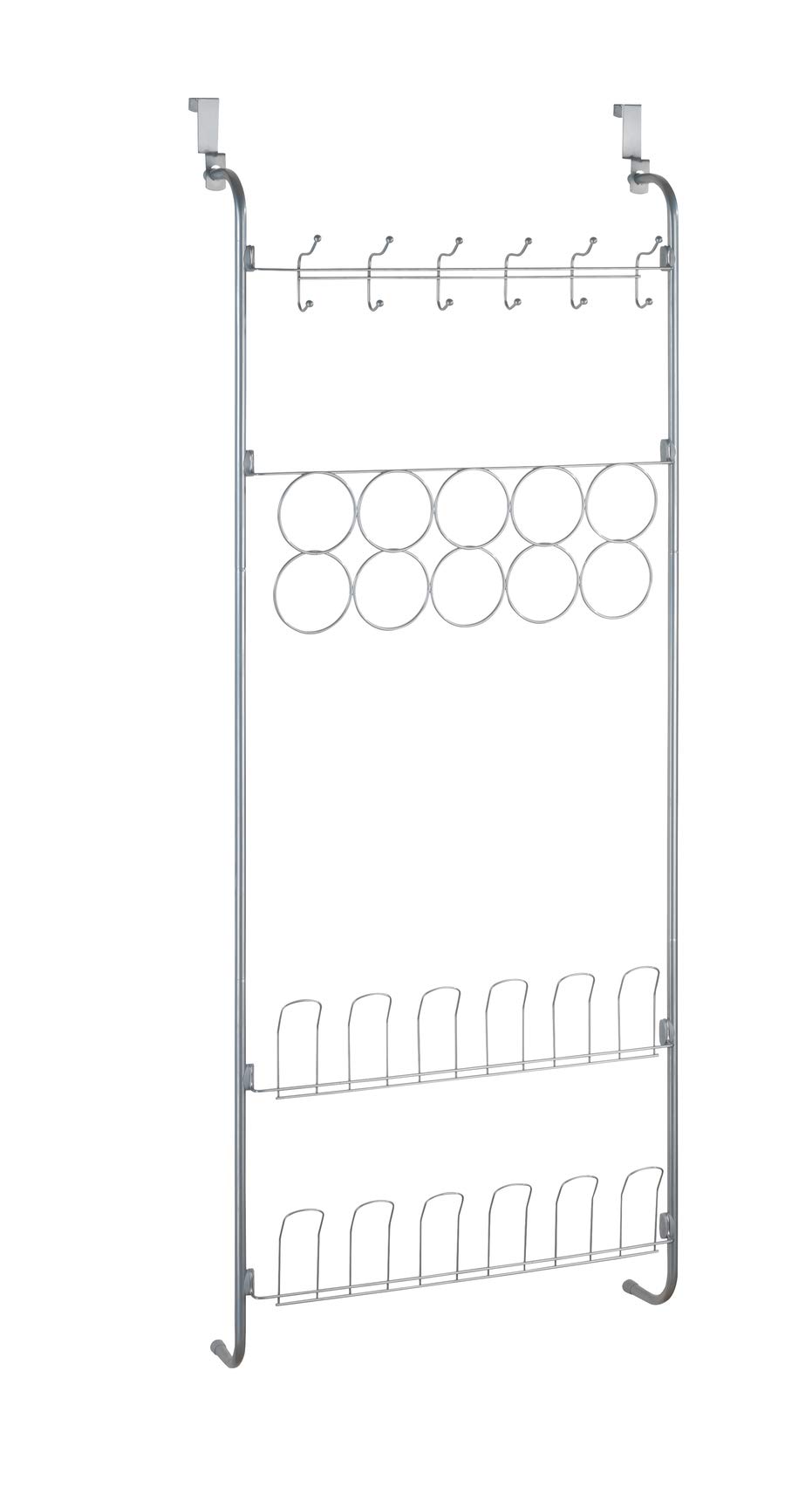 Wenko scaffale appendiporta organizer argento 59x150 cm