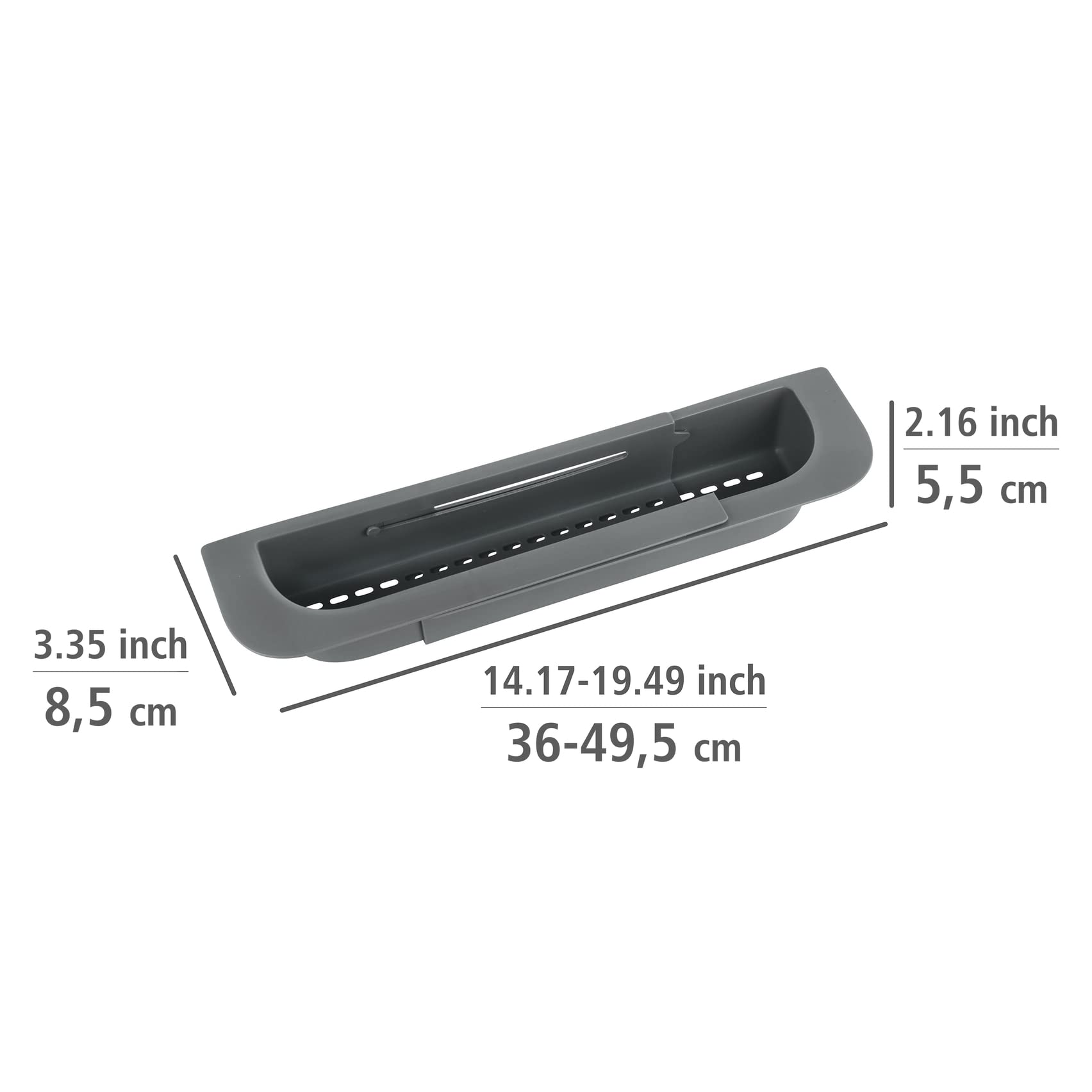 Wenko Fino organizer lavello grigio estensibile 49,5 cm