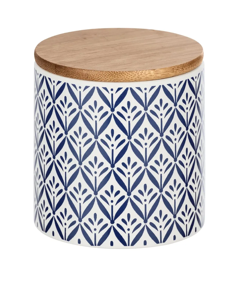 WENKO Lorca barattolo cucina ceramica 0,45 L blu