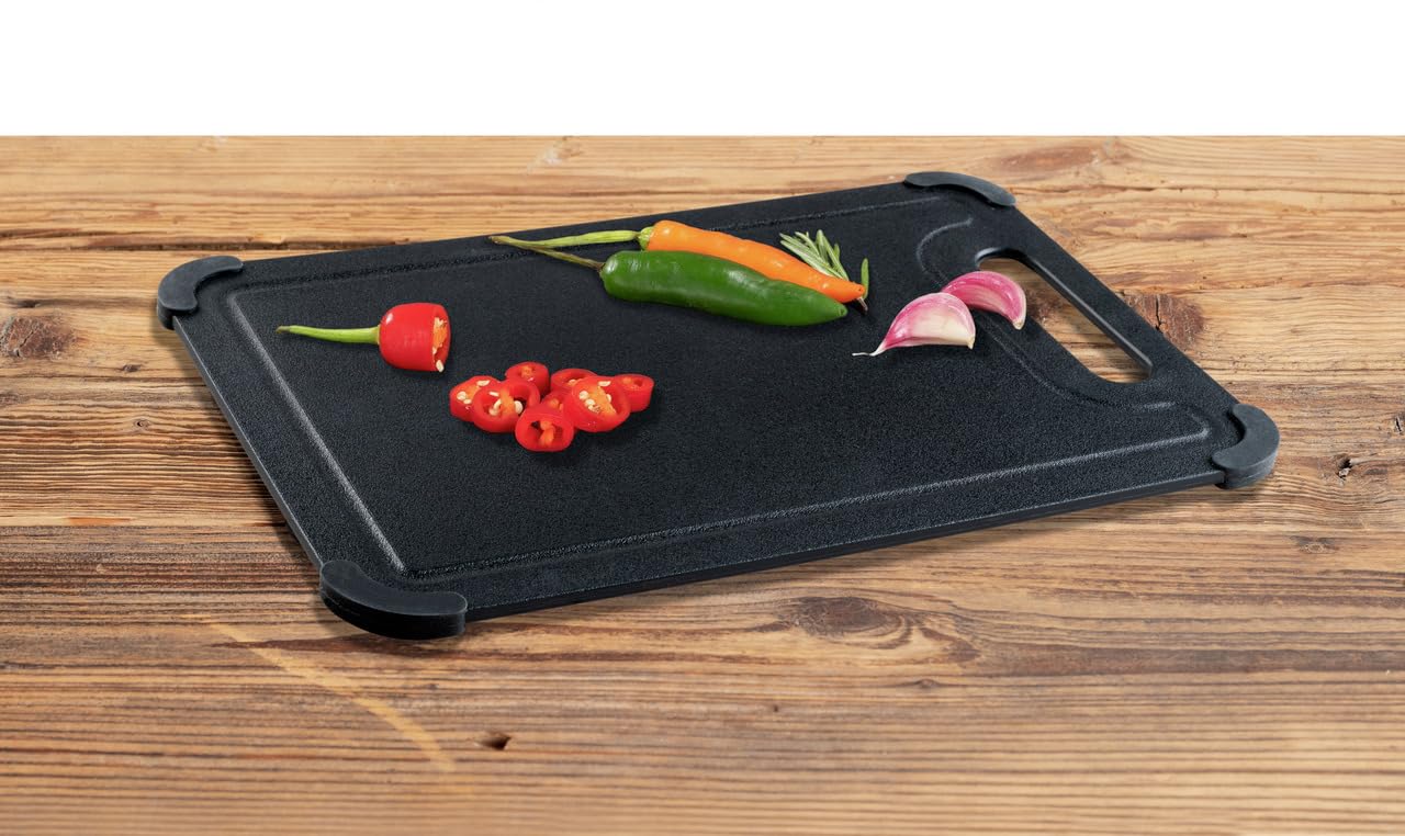Wenko Black Outdoor Kitchen Peet tagliere nero antiscivolo