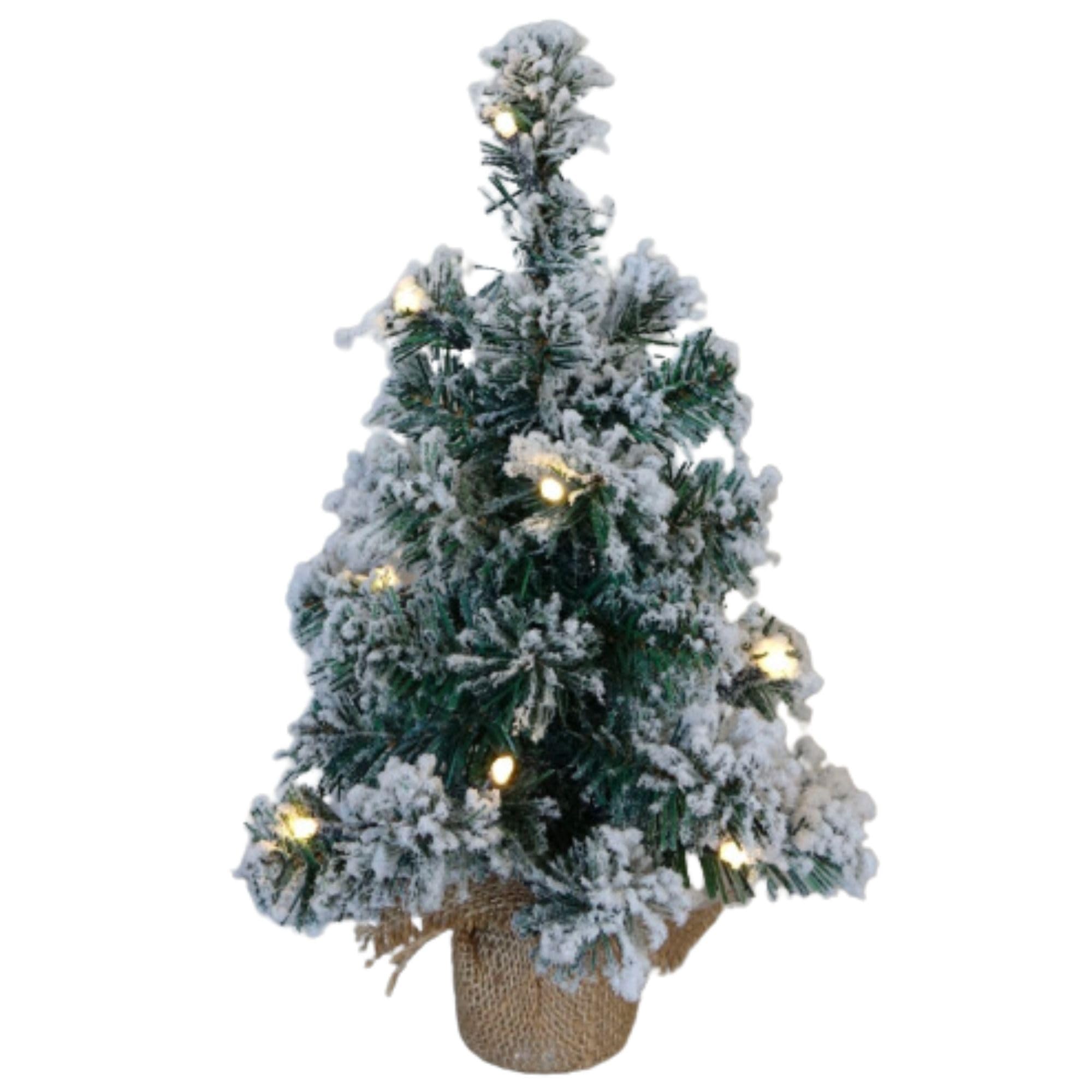 Cecaro Group Albero Innevato 60 cm 50 Punte LED Juta